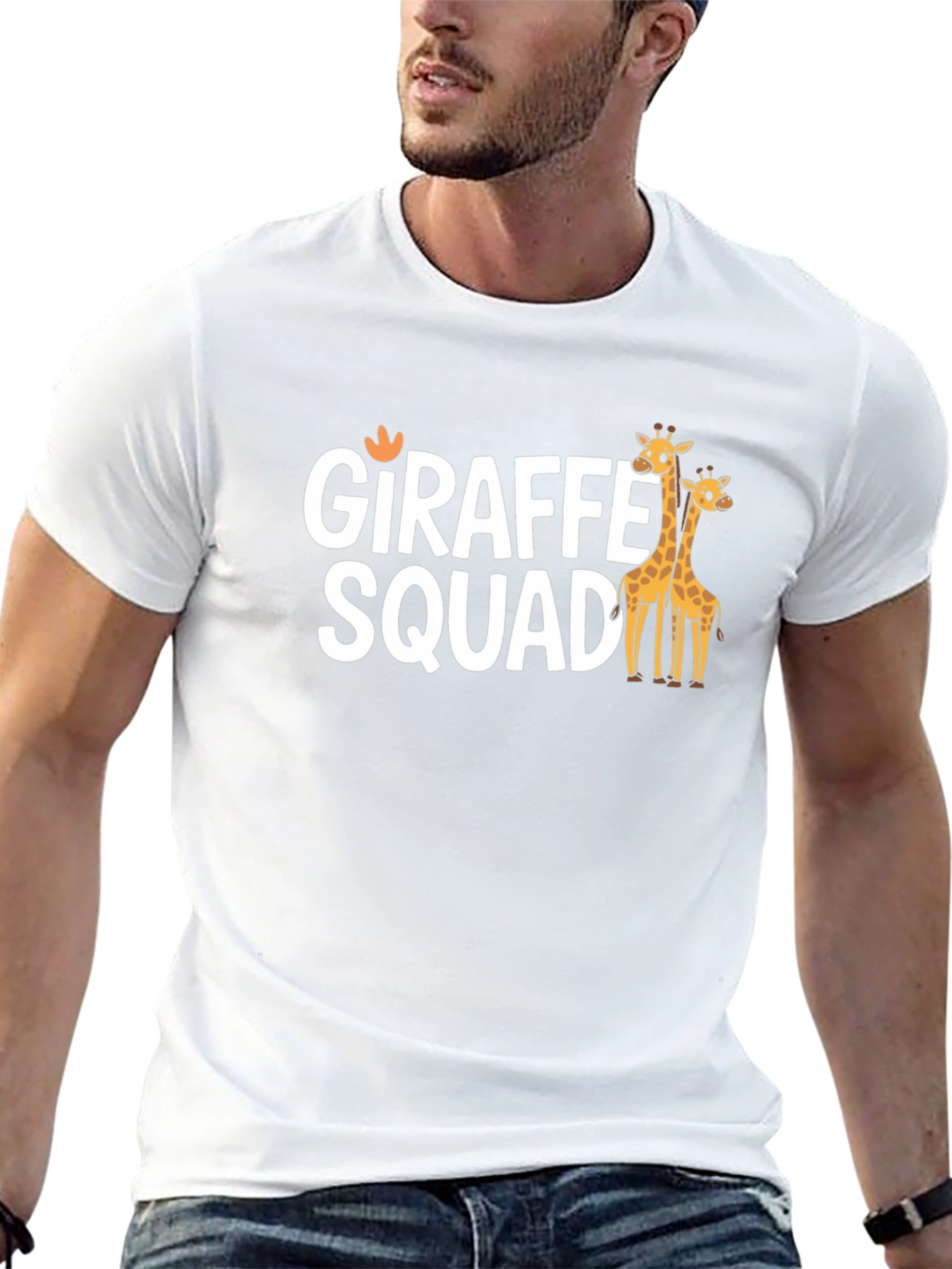 Black Giraffe Squad T-Shirt - Funny Animal Tee view 13