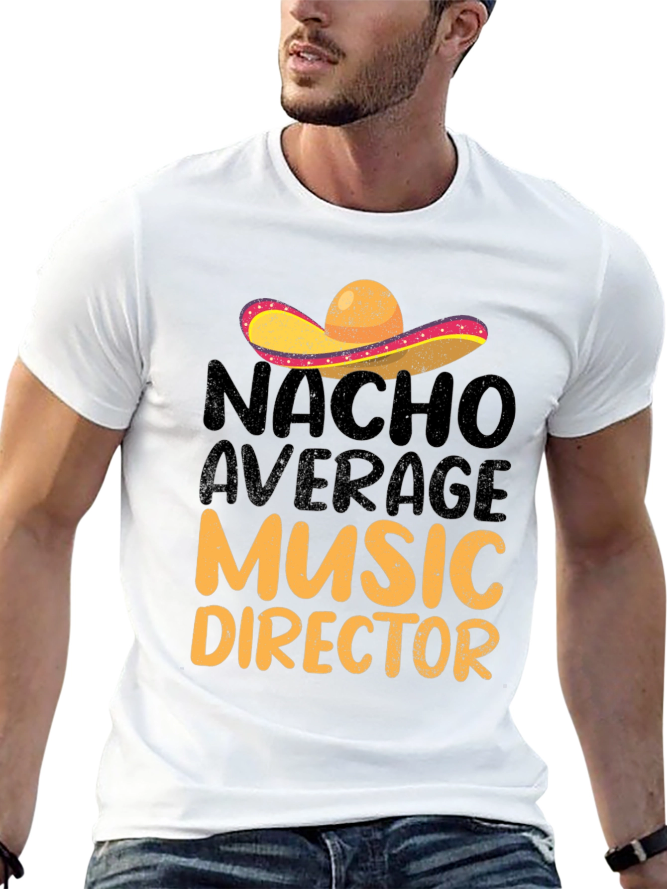 Black Nacho Average Music Director T-Shirt view 13