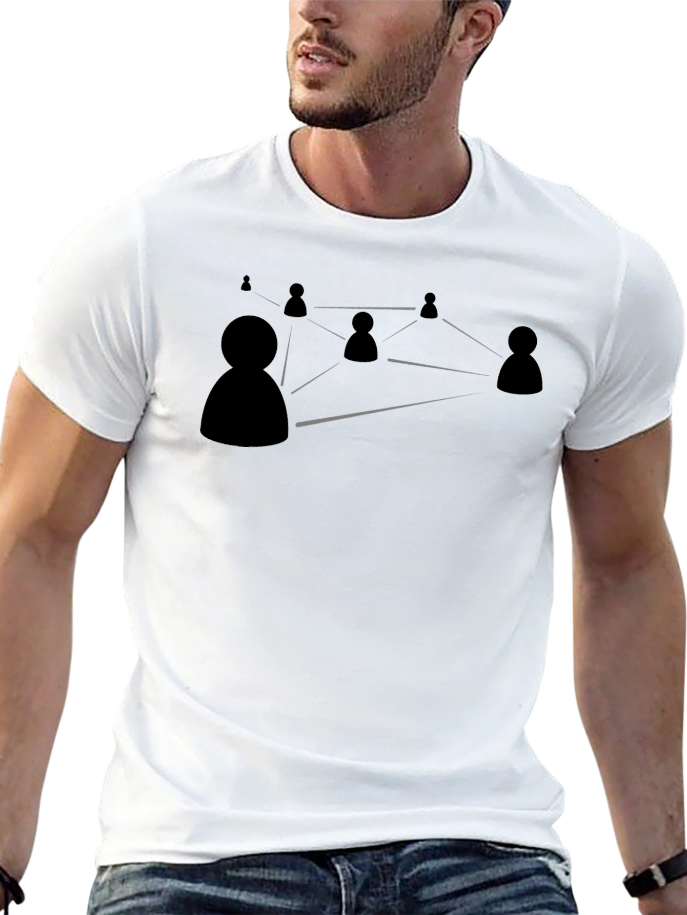 Black Network Graphic Black T-Shirt view 13