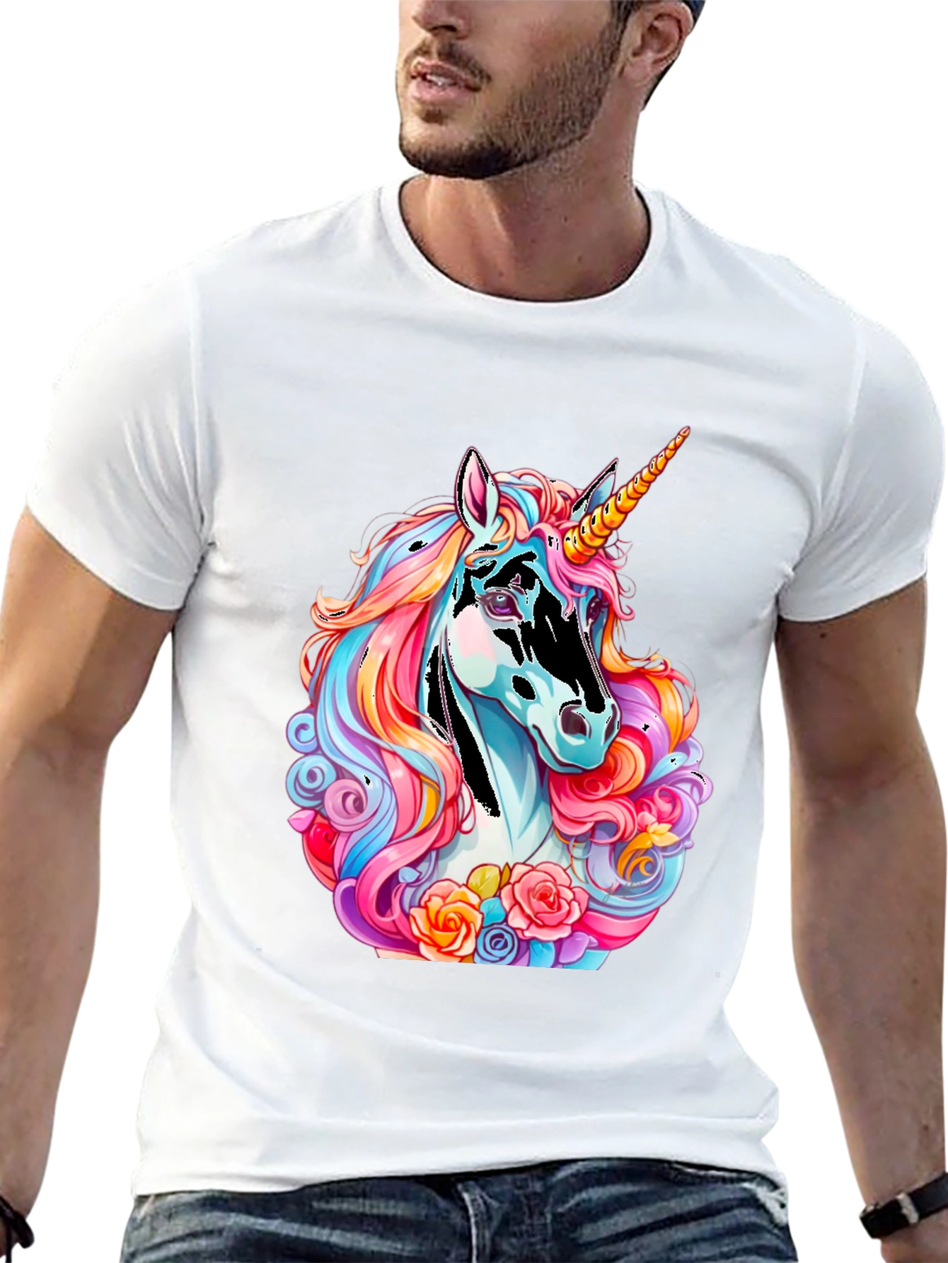 Black Unicorn Graphic T-Shirt view 13