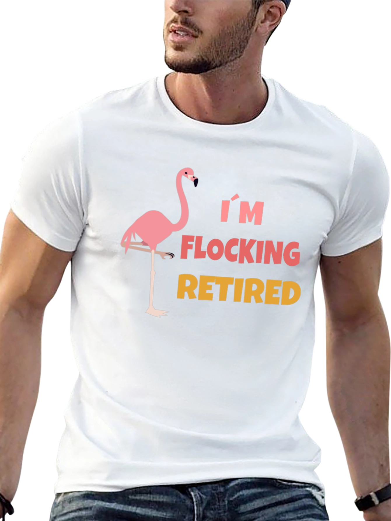 Black I'm Flocking Retired T-Shirt view 13