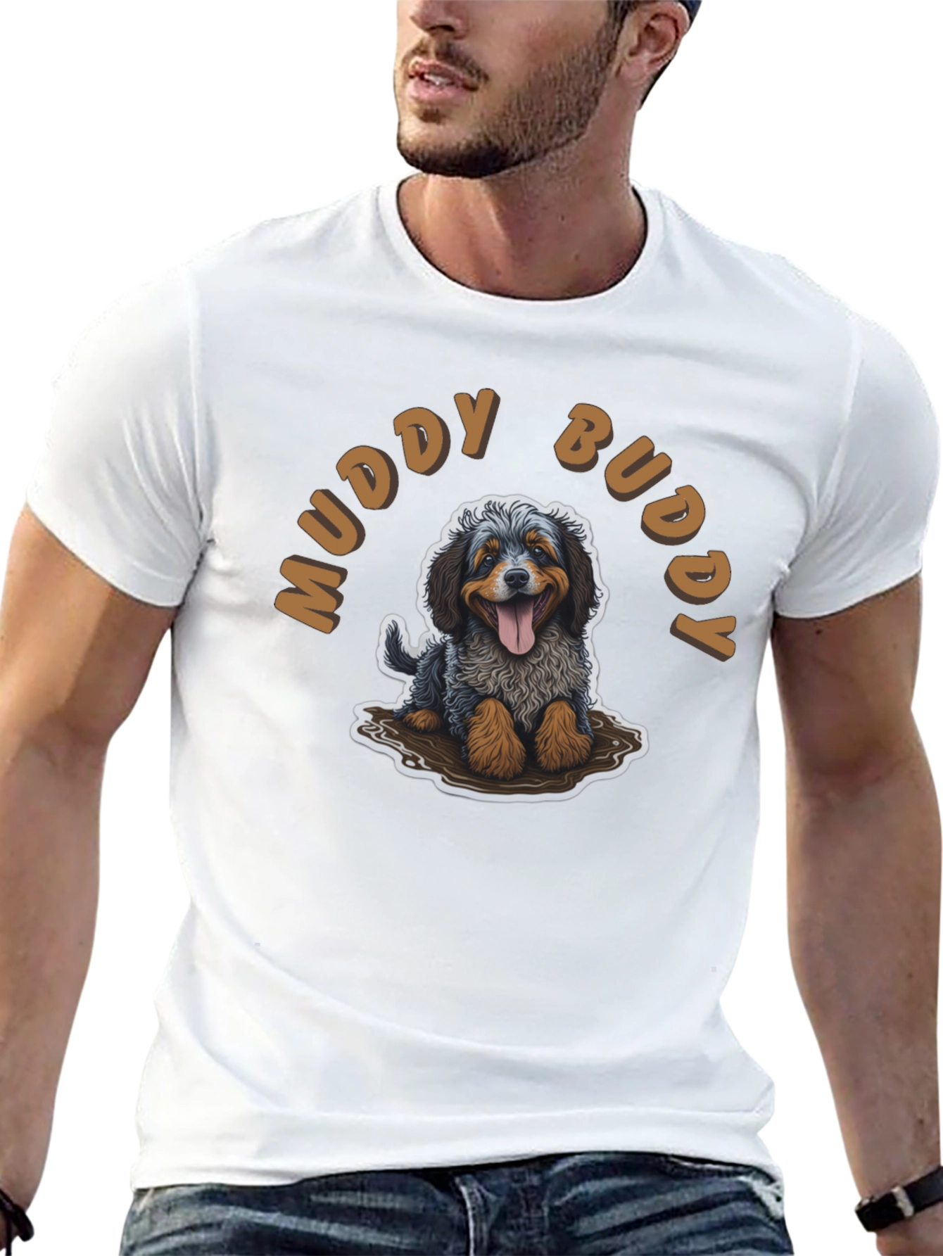 Black Muddy Buddy Dog T-Shirt view 13