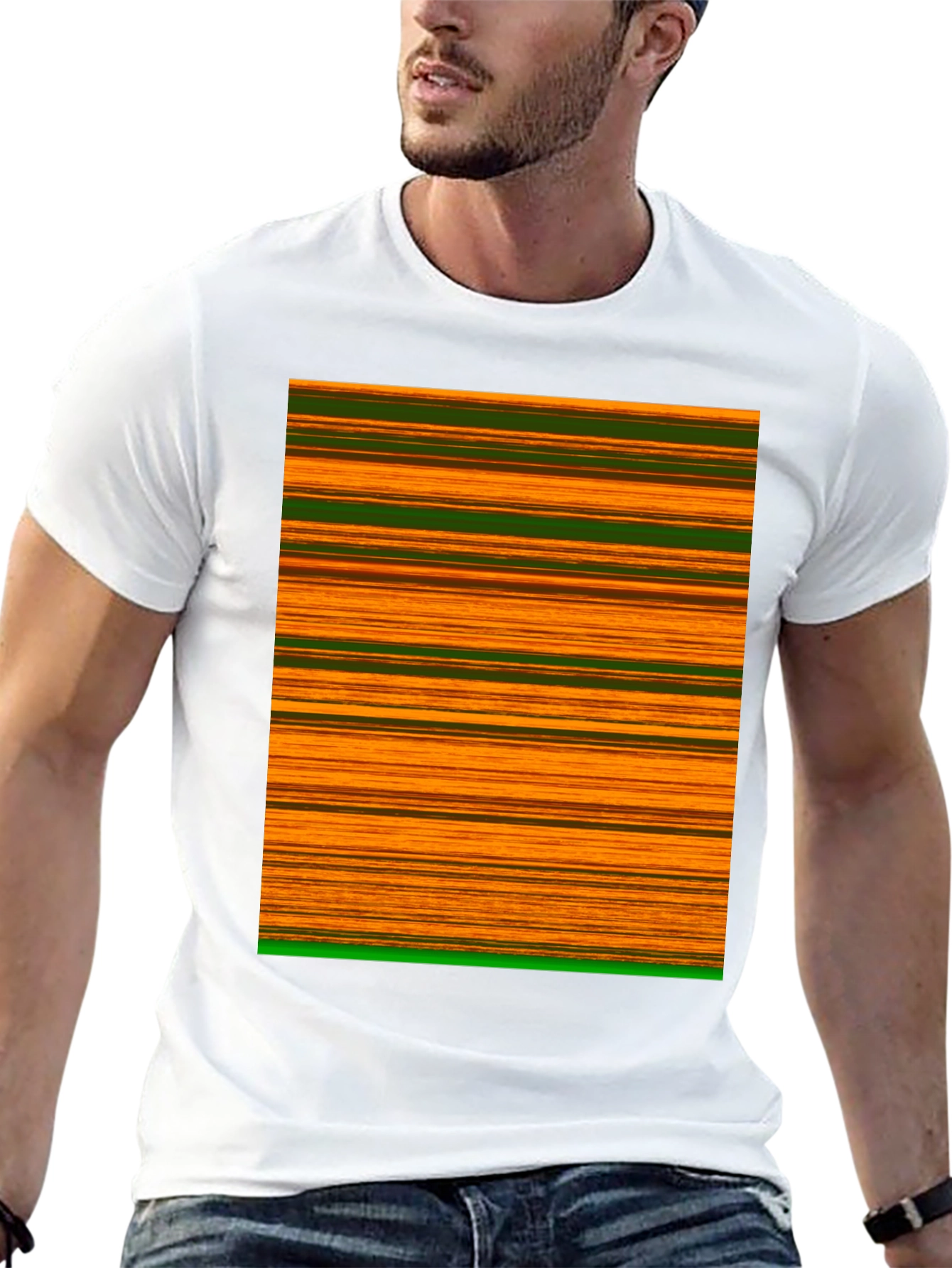 Black Striped Graphic Tee view 13