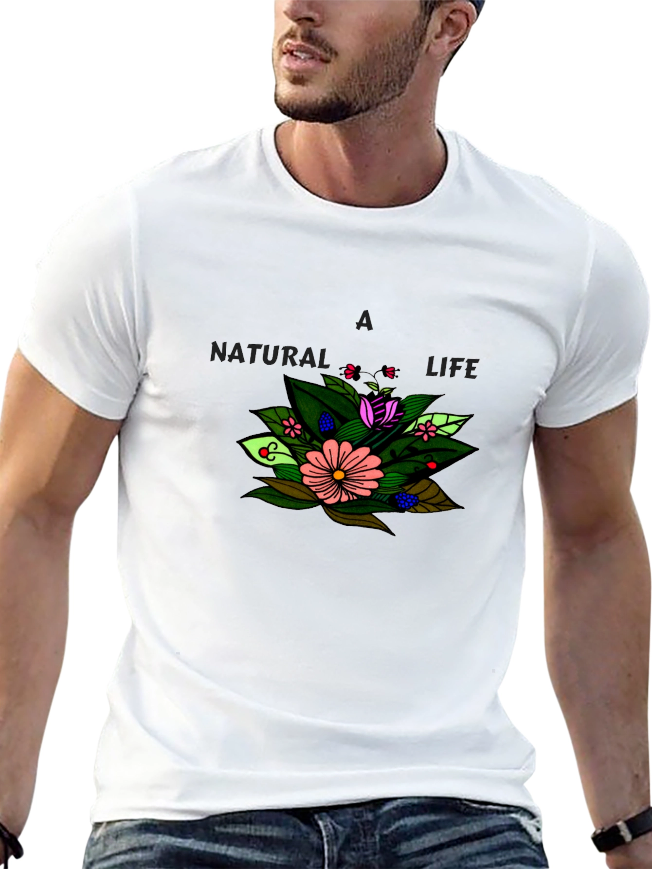 Black A Natural Life Floral Graphic Black T-Shirt view 13
