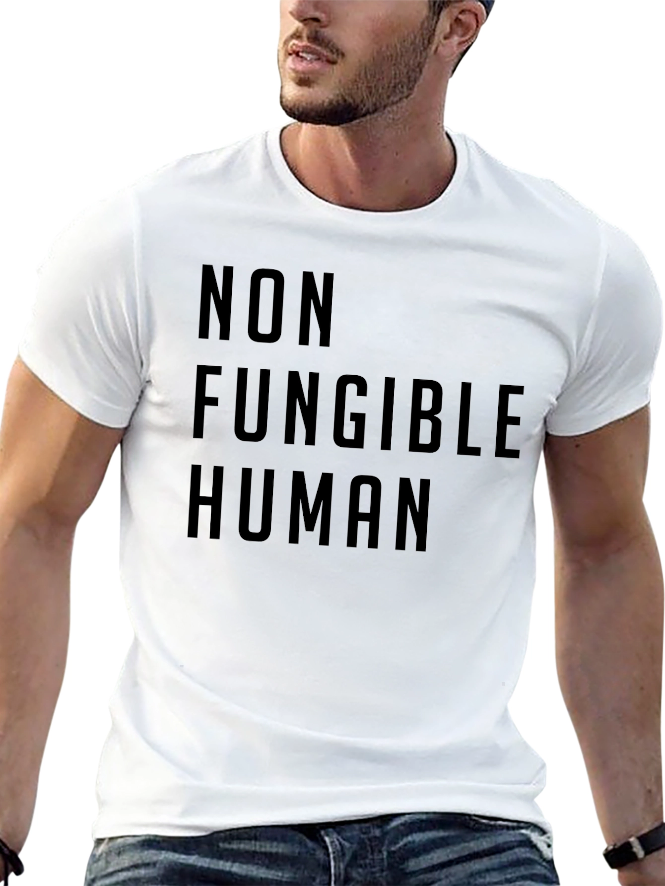 Black Non Fungible Human Black T-Shirt view 13