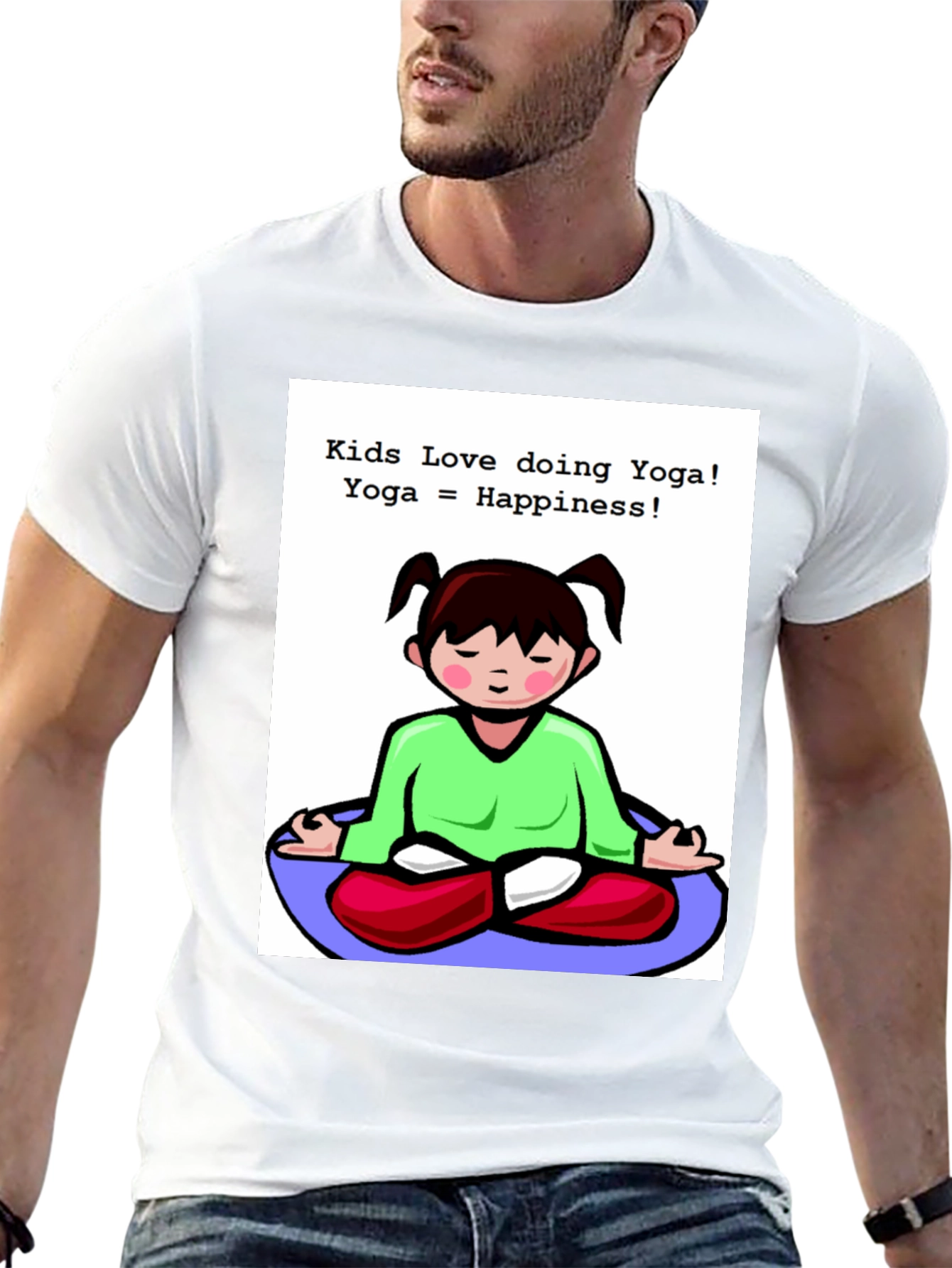 Black Kids Yoga T-Shirt - Love Doing Yoga view 13