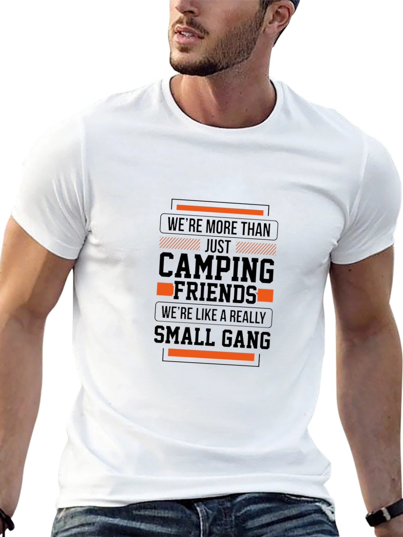 Black Camping Friends Small Gang Graphic T-Shirt view 13
