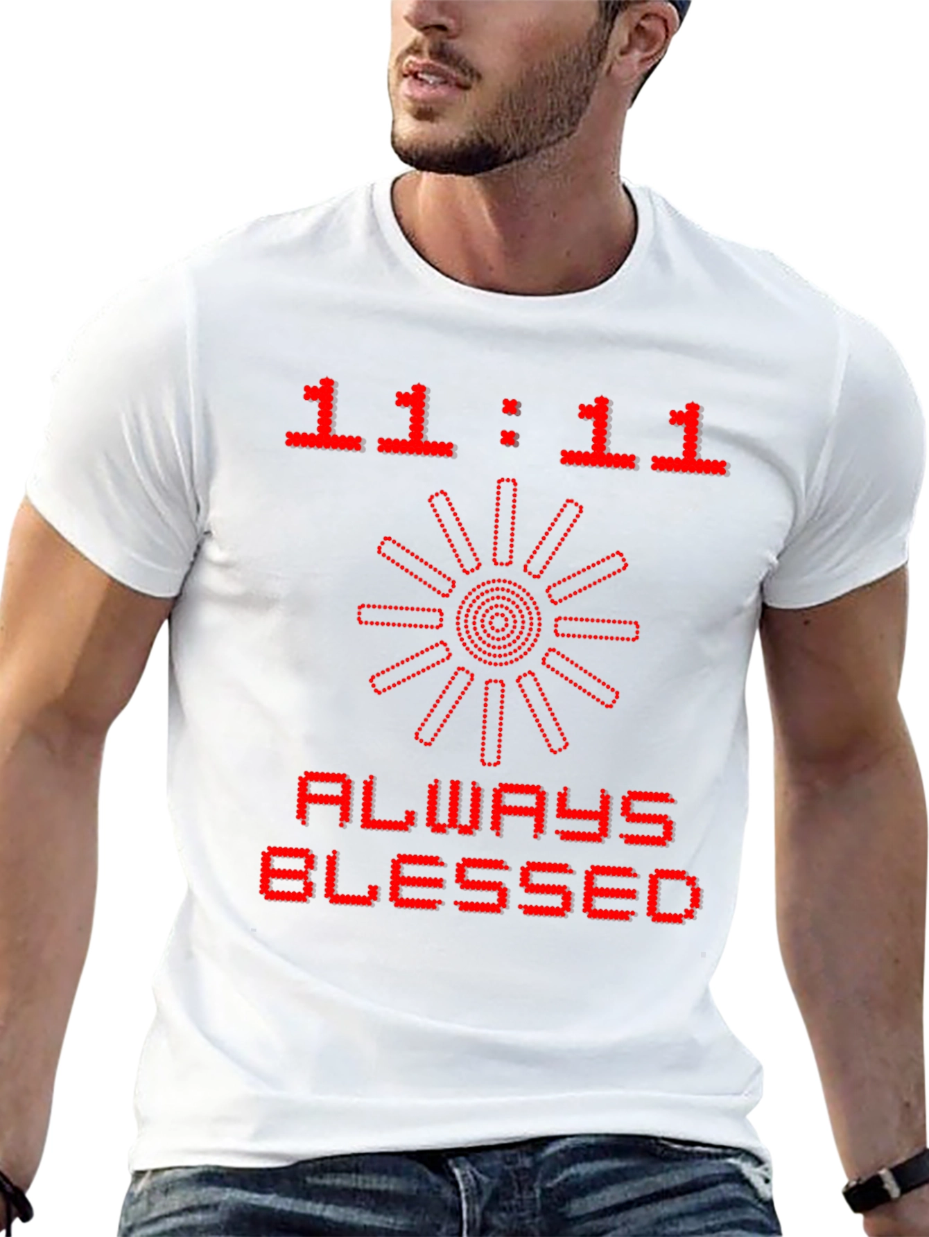 Black 11:11 Always Blessed Graphic Tee - Black view 13