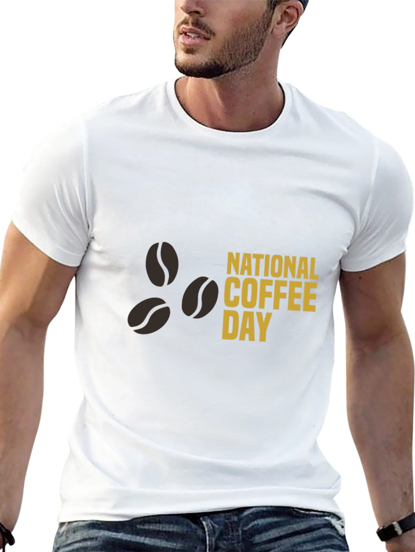 Black National Coffee Day T-Shirt - Stylish & Comfortable view 13