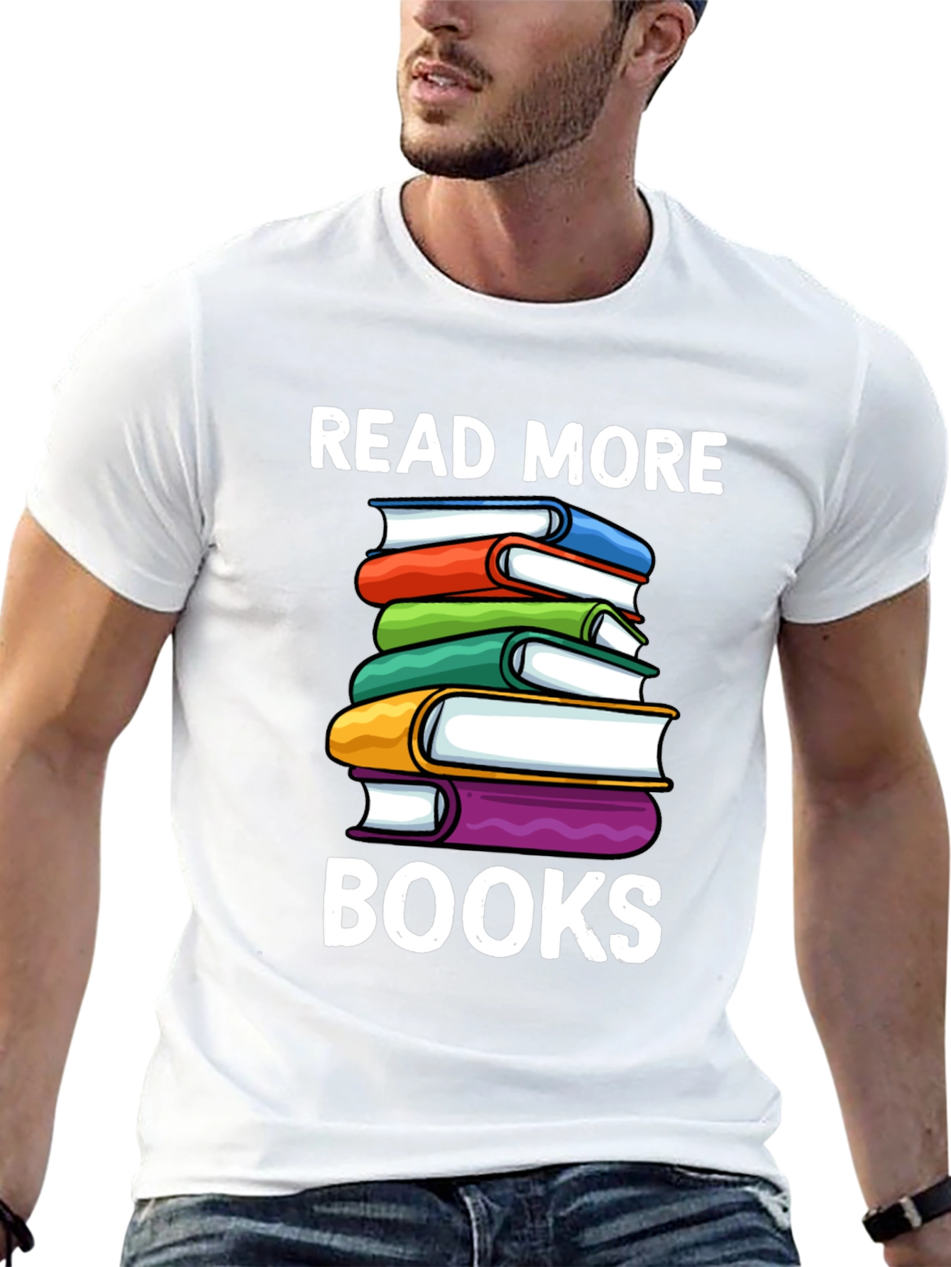 Black Read More Books T-Shirt - Book Lover Tee view 13