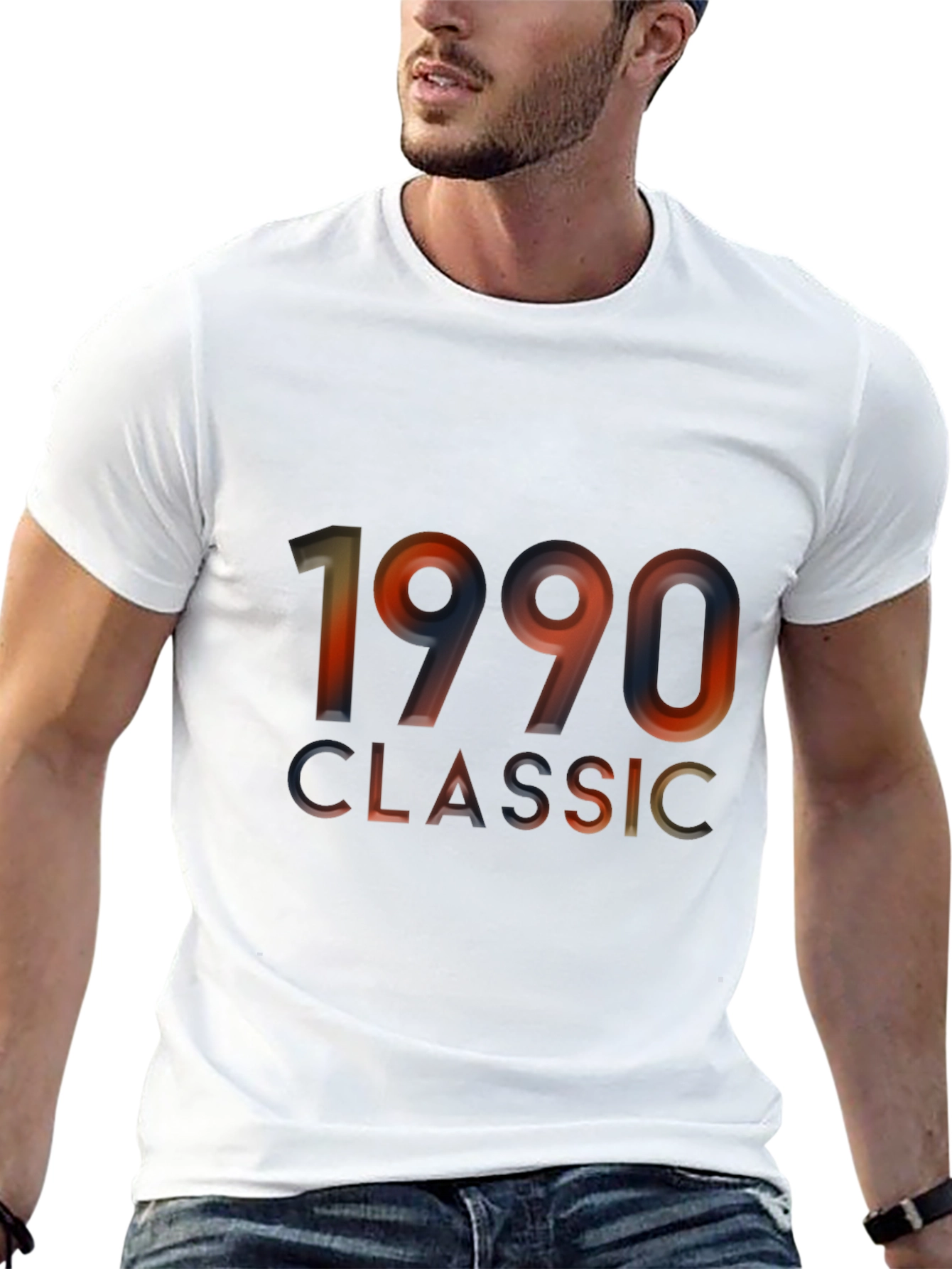 Black 1990 Classic Graphic Tee - Retro Birthday Shirt view 13