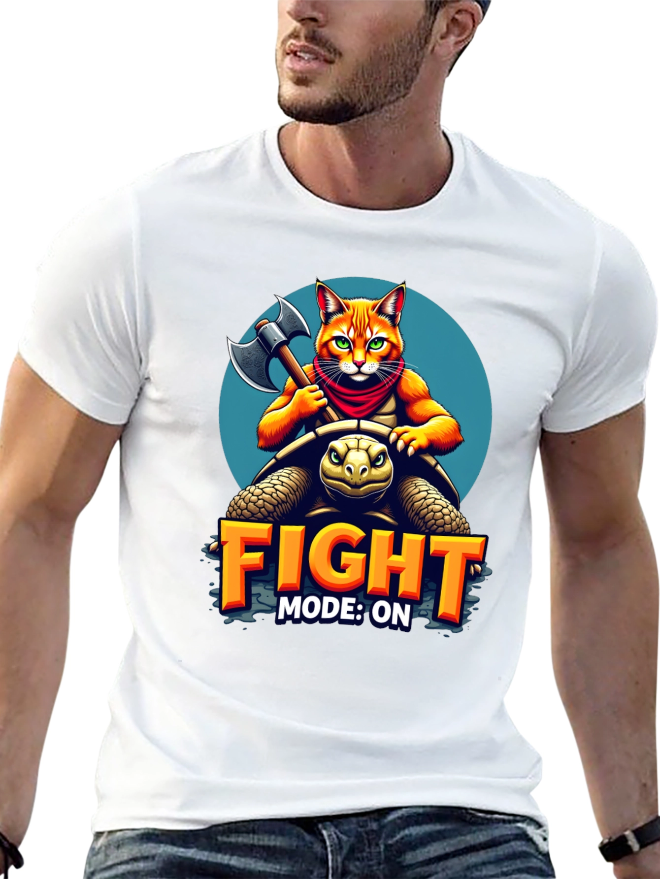 Black Fight Mode On T-Shirt view 13
