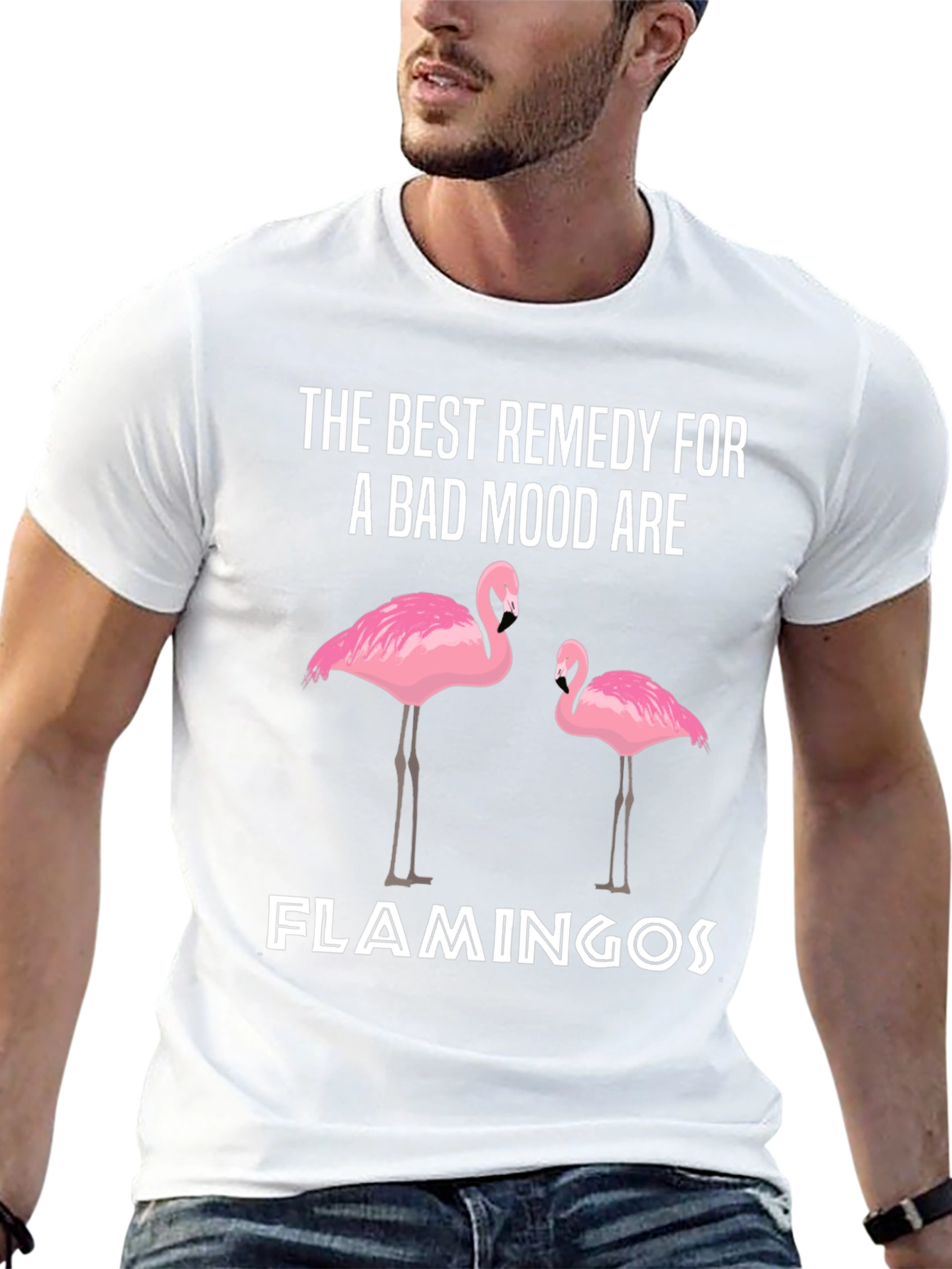 Black Funny Flamingo Remedy T-Shirt view 13
