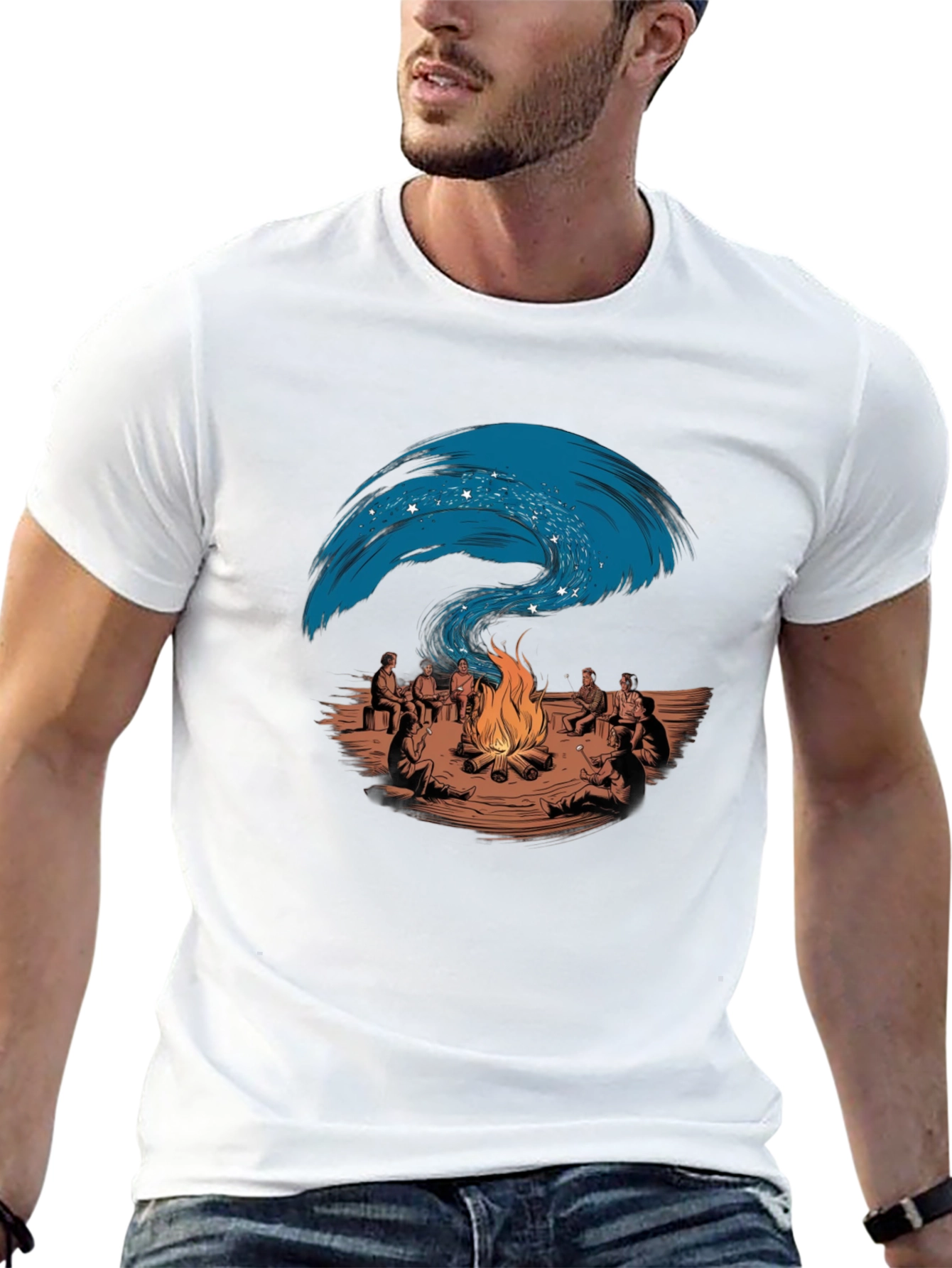 Black Campfire Story T-Shirt view 13