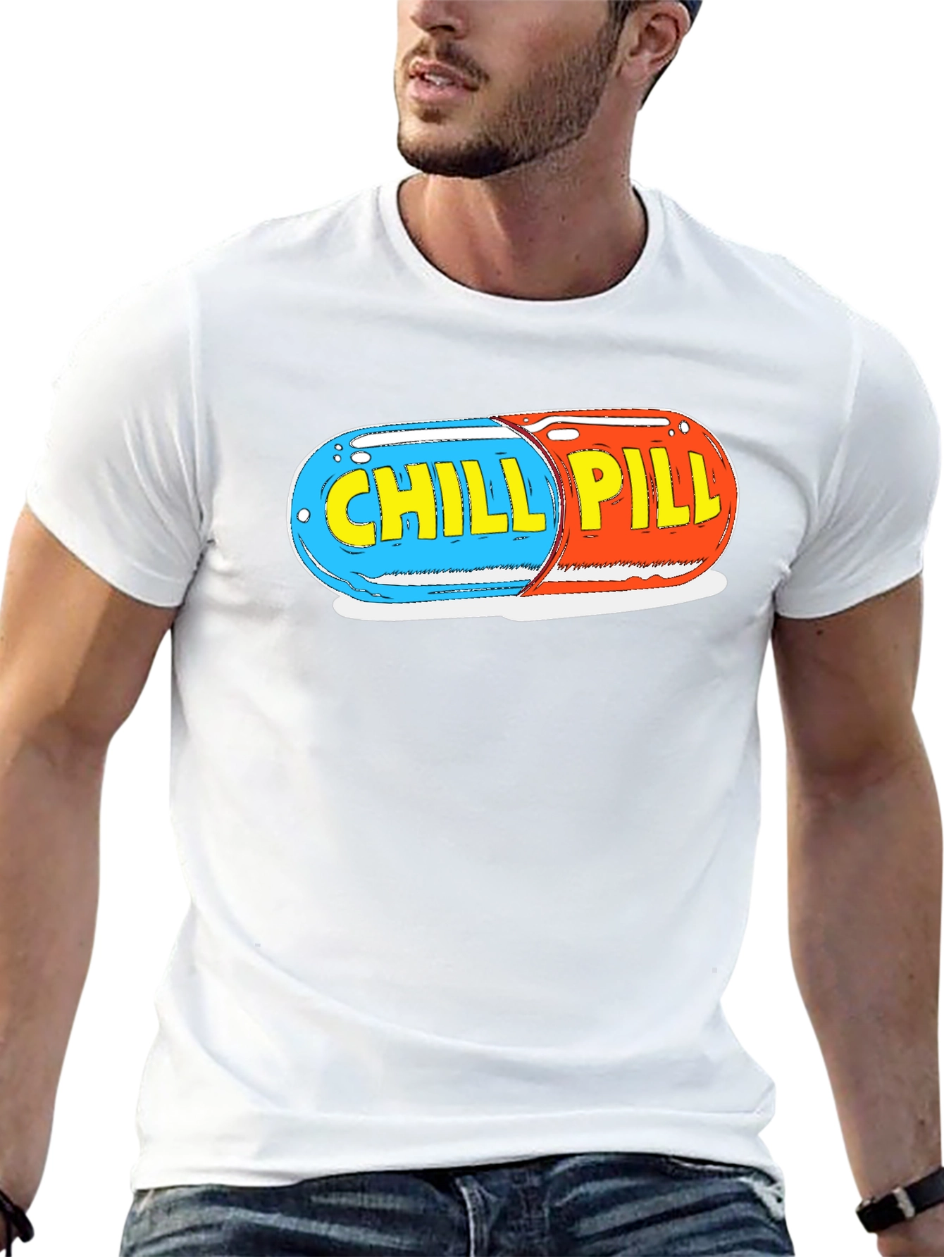Black Chill Pill Graphic Tee - Relaxed Fit view 13