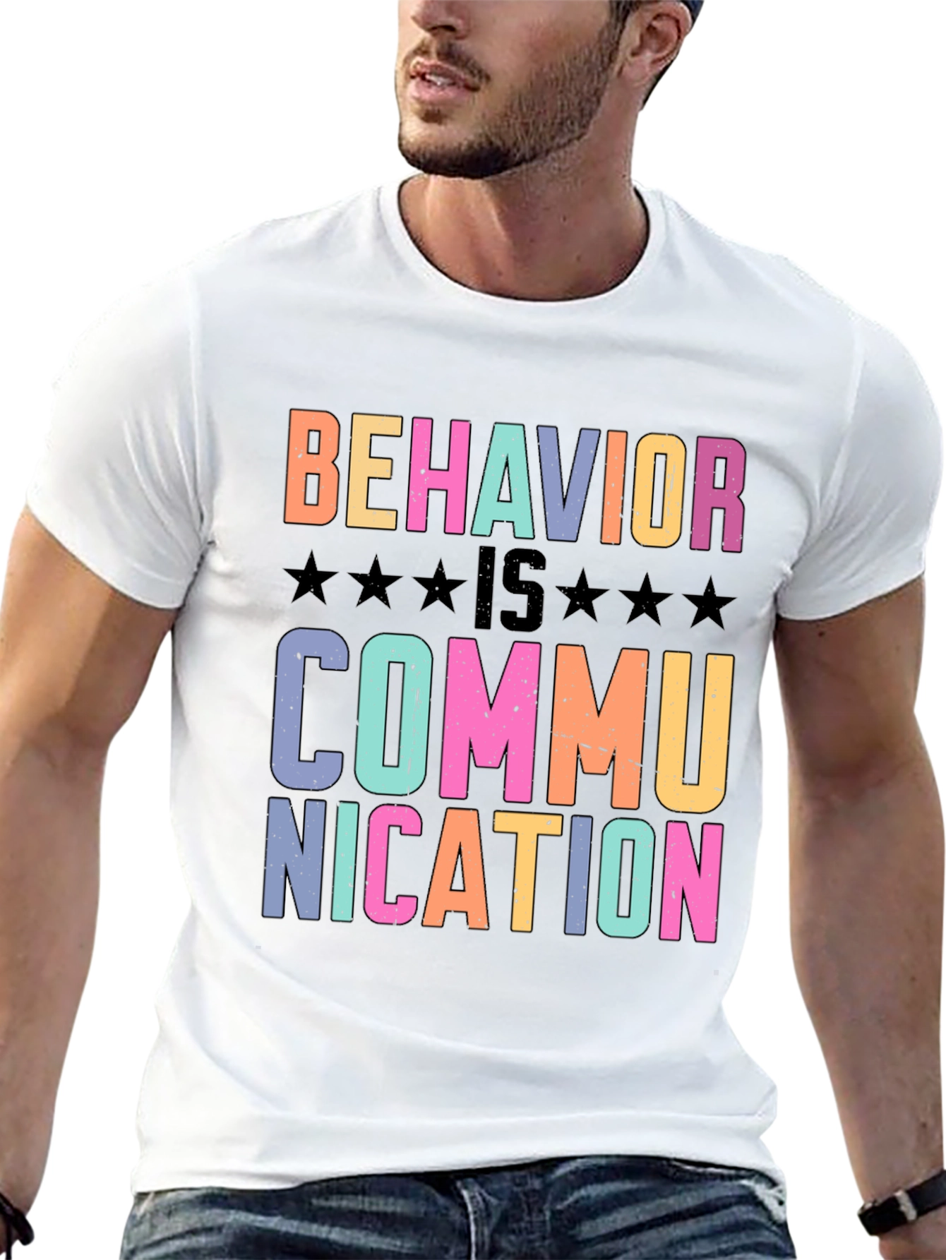 Black Behavior is Communication Graphic T-Shirt view 13