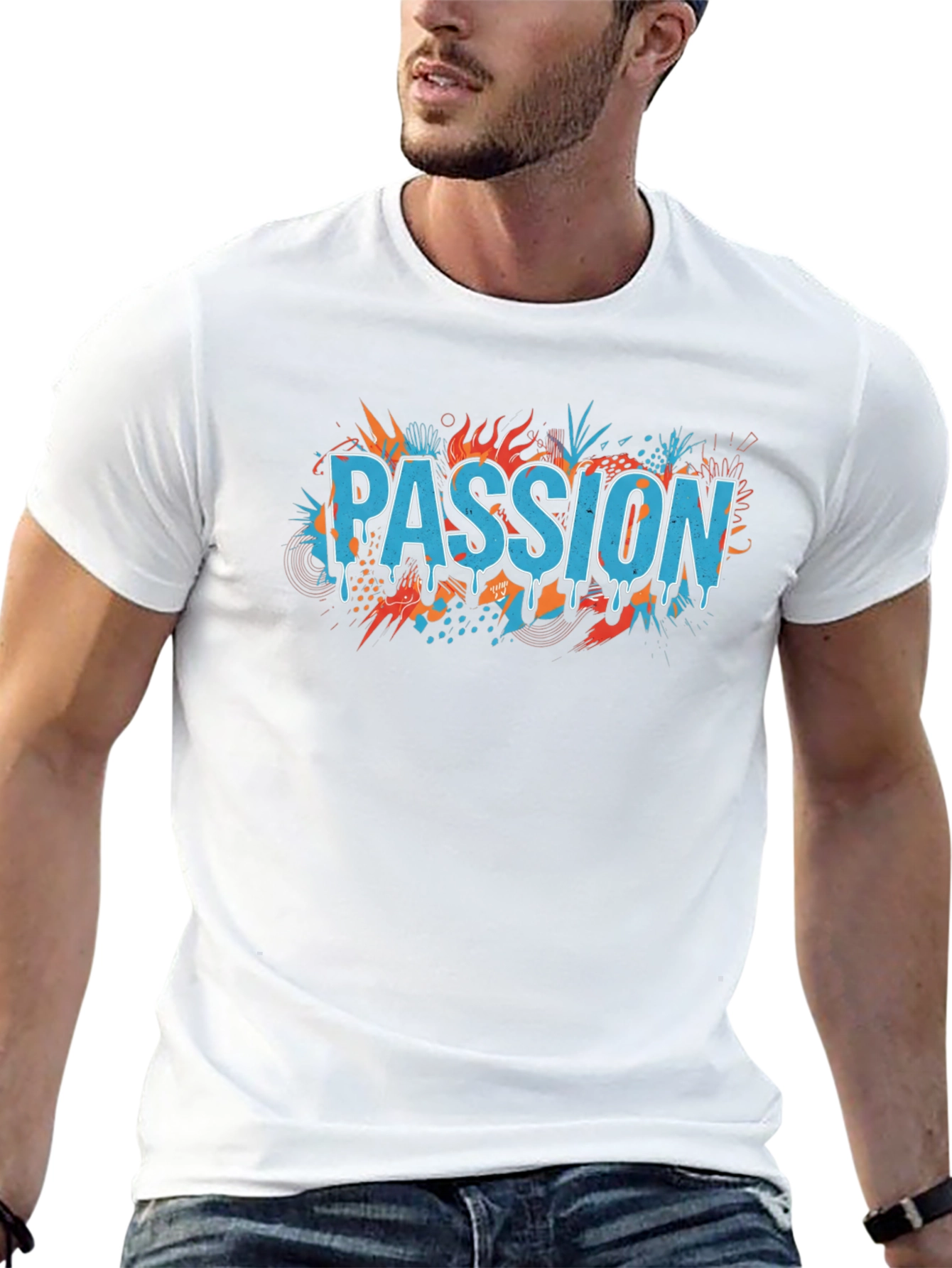 Black Passion Graphic T-Shirt - Trendy Design view 13