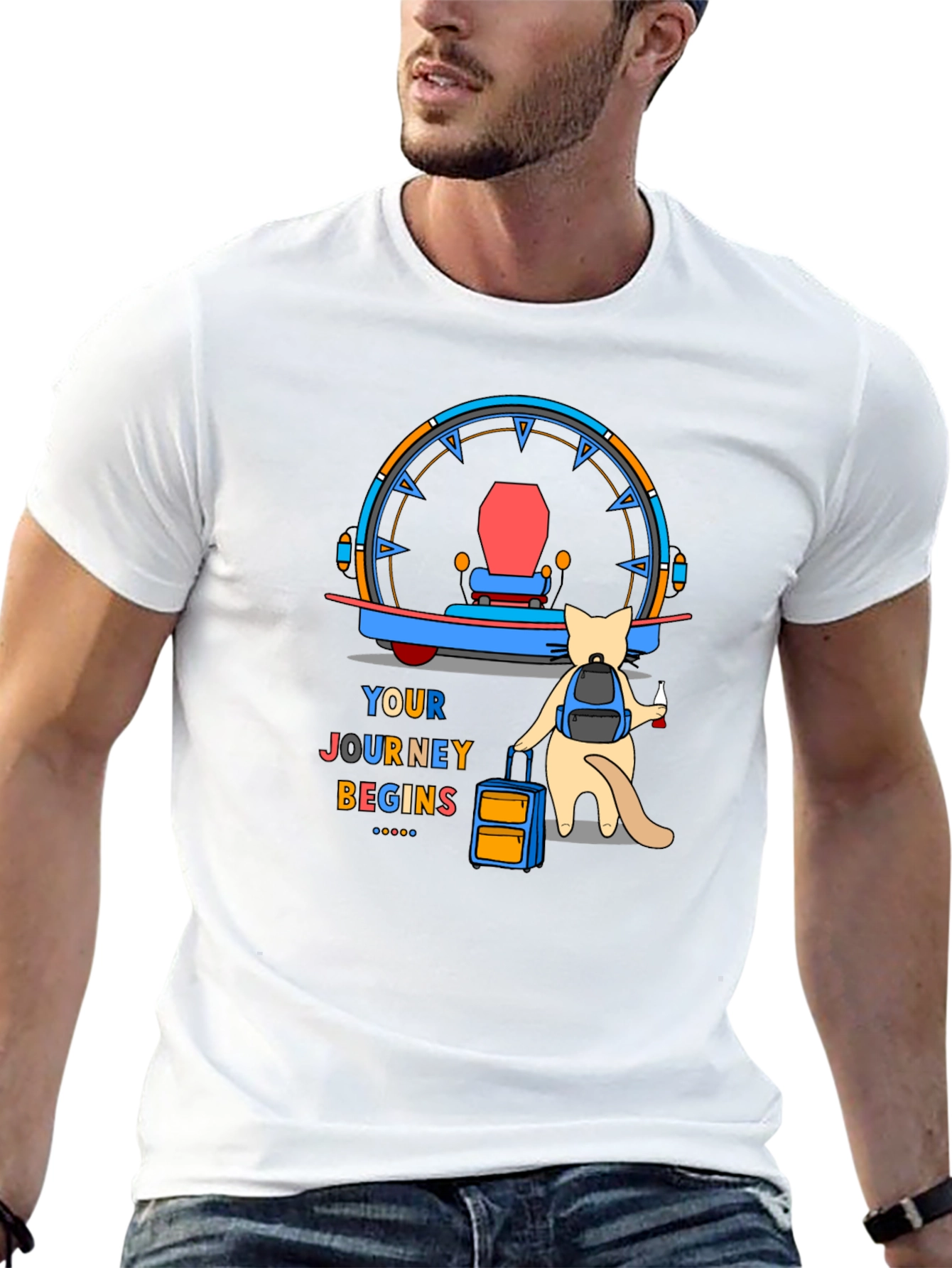 Adventure Cat T-Shirt: Your Journey Begins - 13