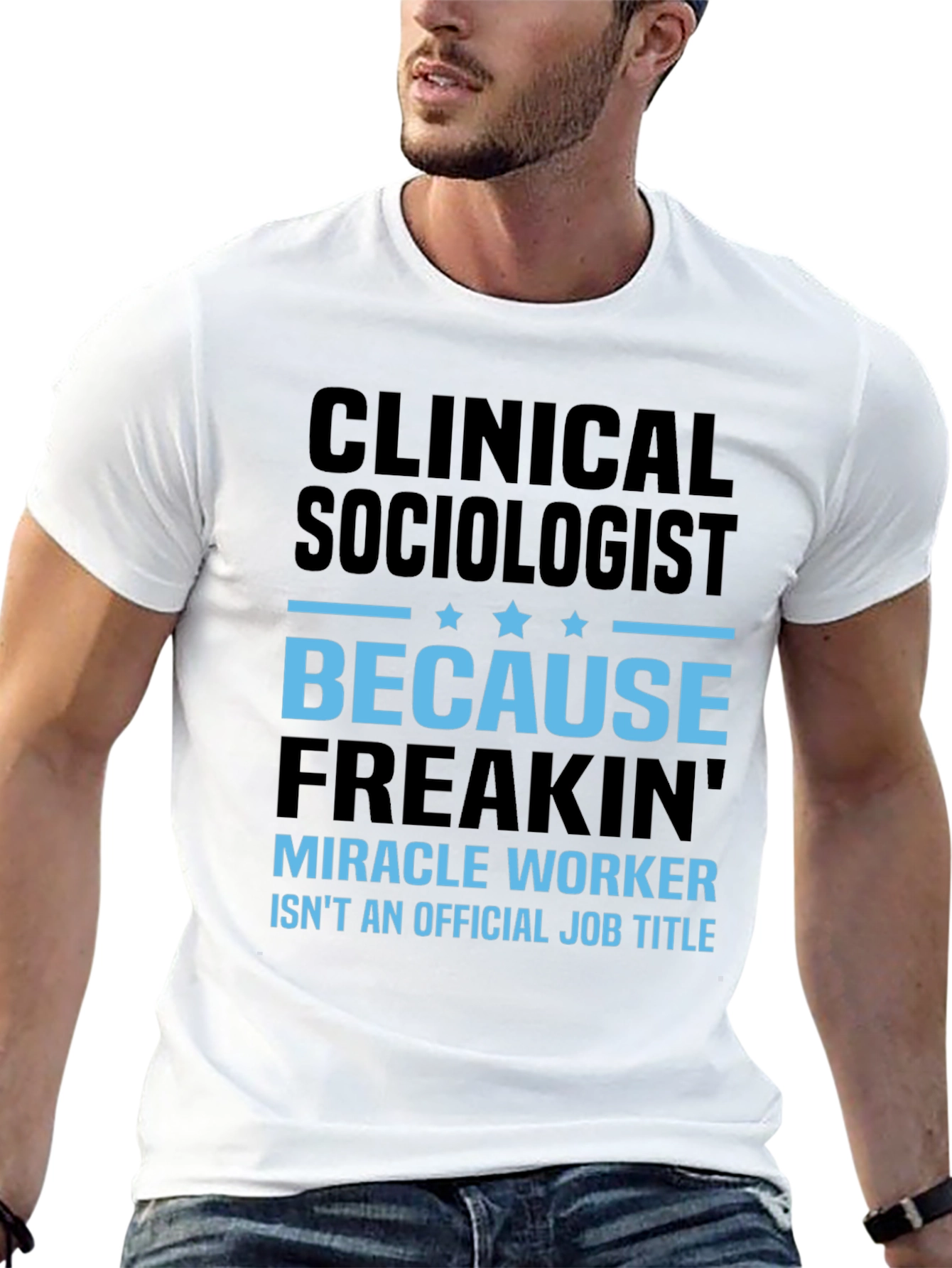 Black Clinical Sociologist Miracle Worker T-Shirt view 13