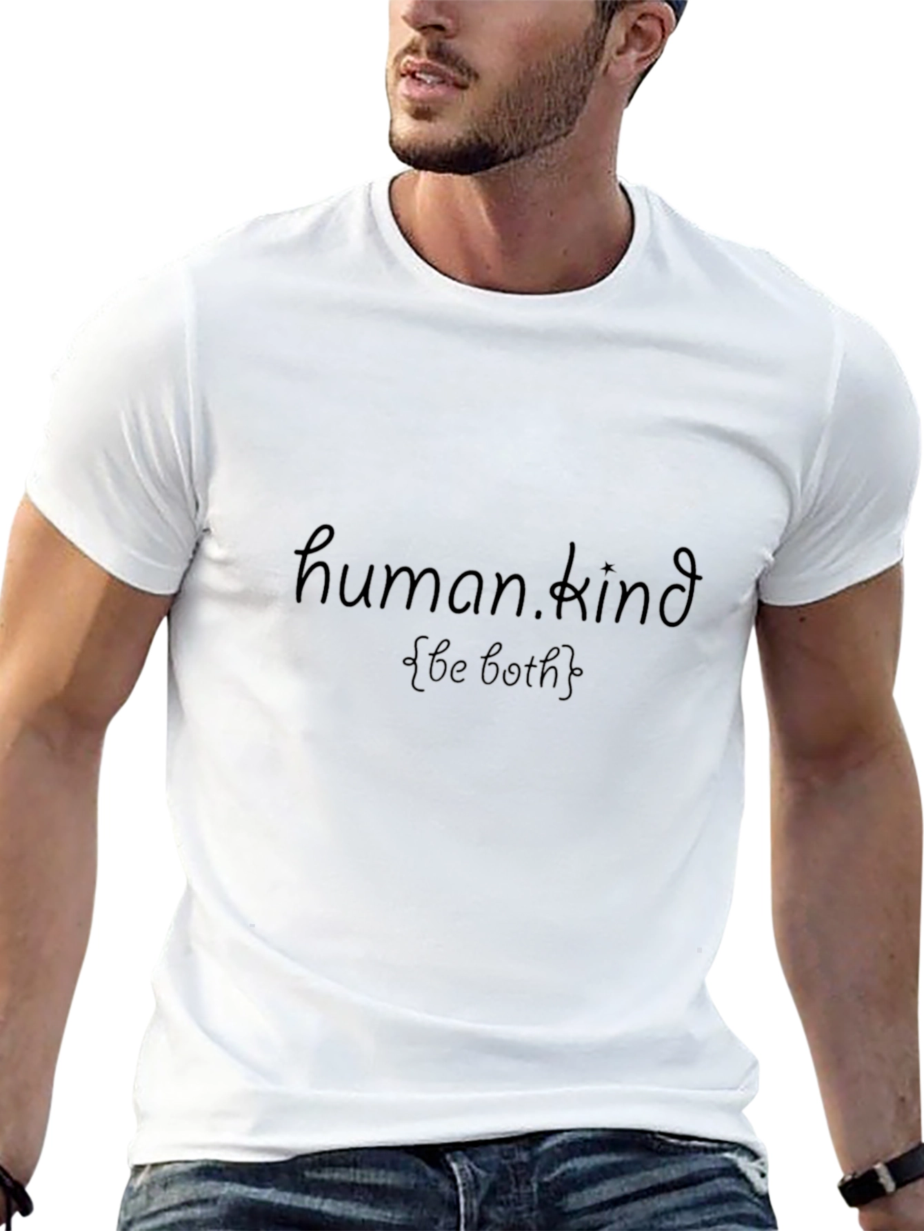 Black Humankind Be Both Black T-Shirt view 13