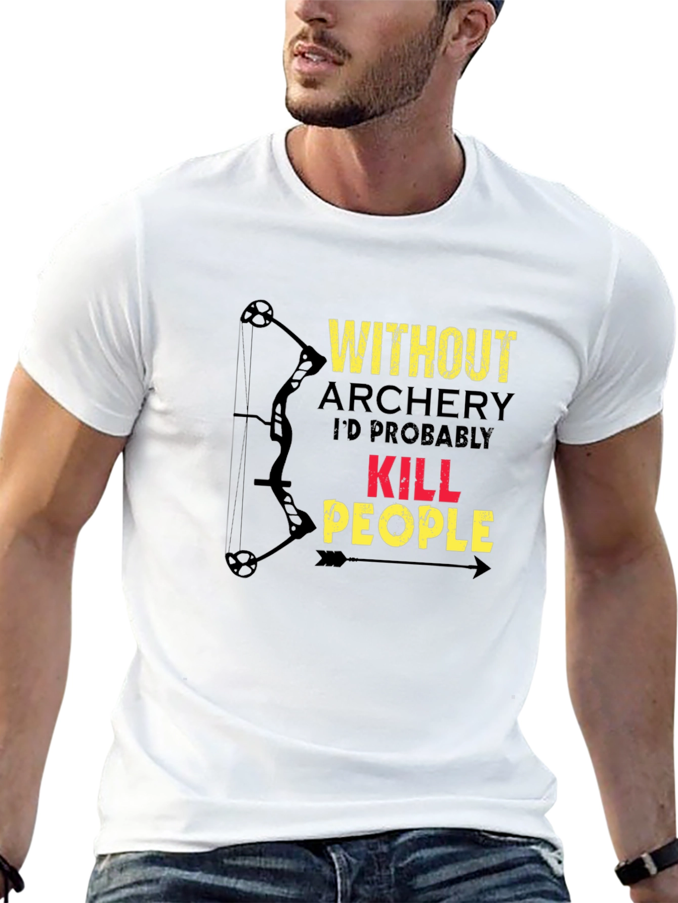 Black Archery Humor T-Shirt view 13