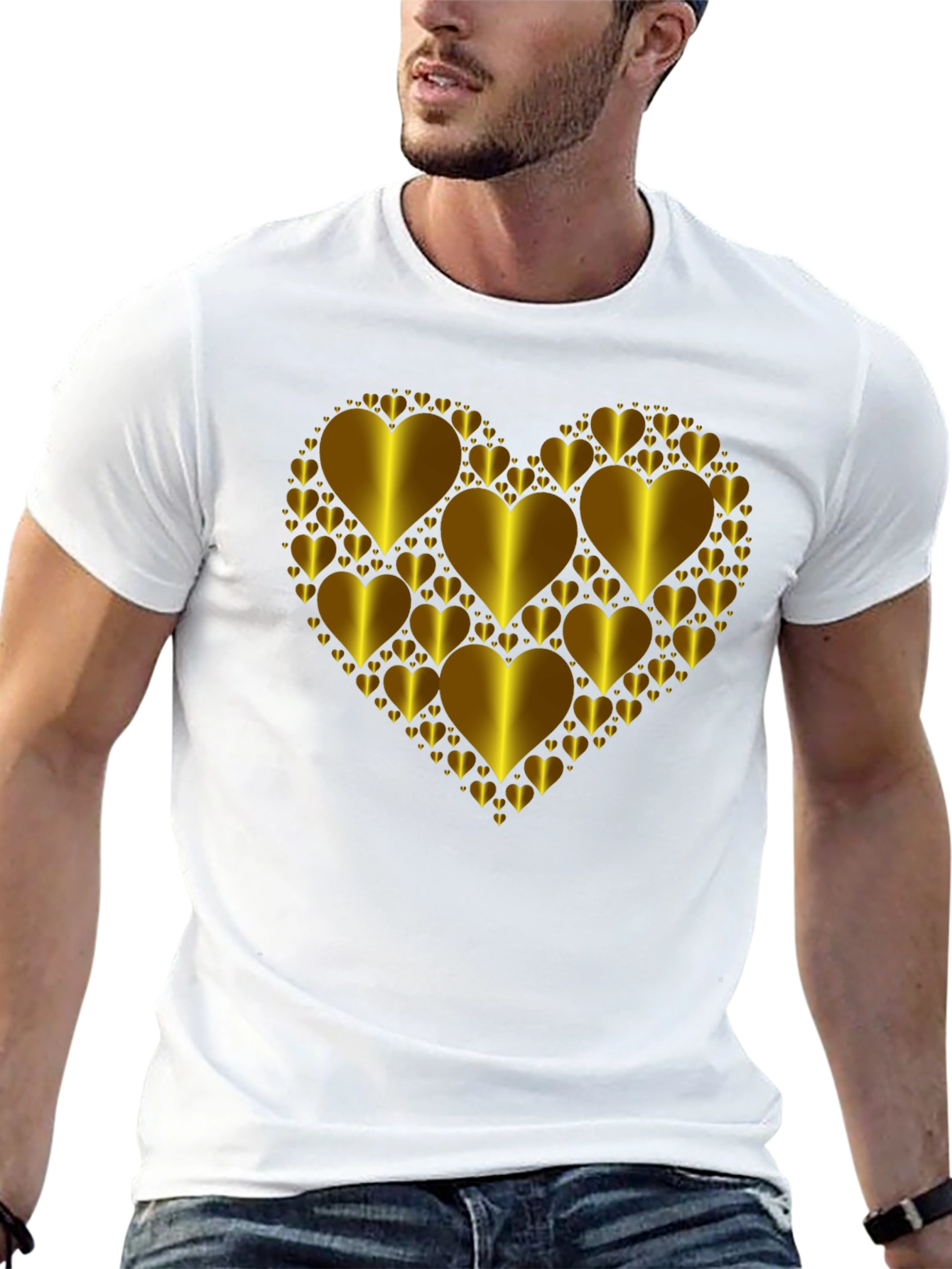 Black Heart of Gold Graphic Tee - Modern Fit view 13