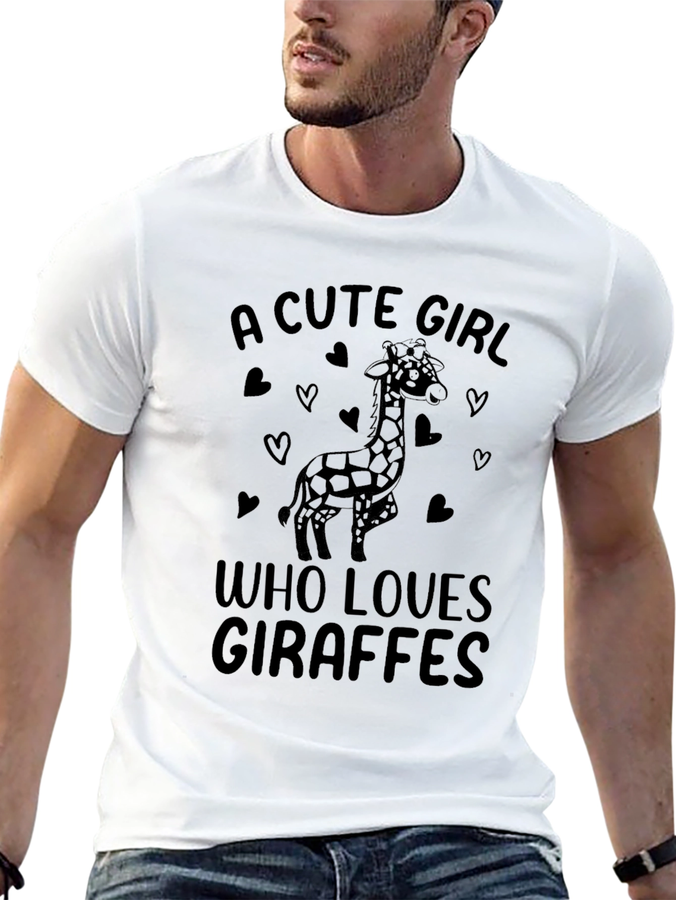 Giraffe Lover T-Shirt - Cute Girl Giraffe Hearts Tee - 13