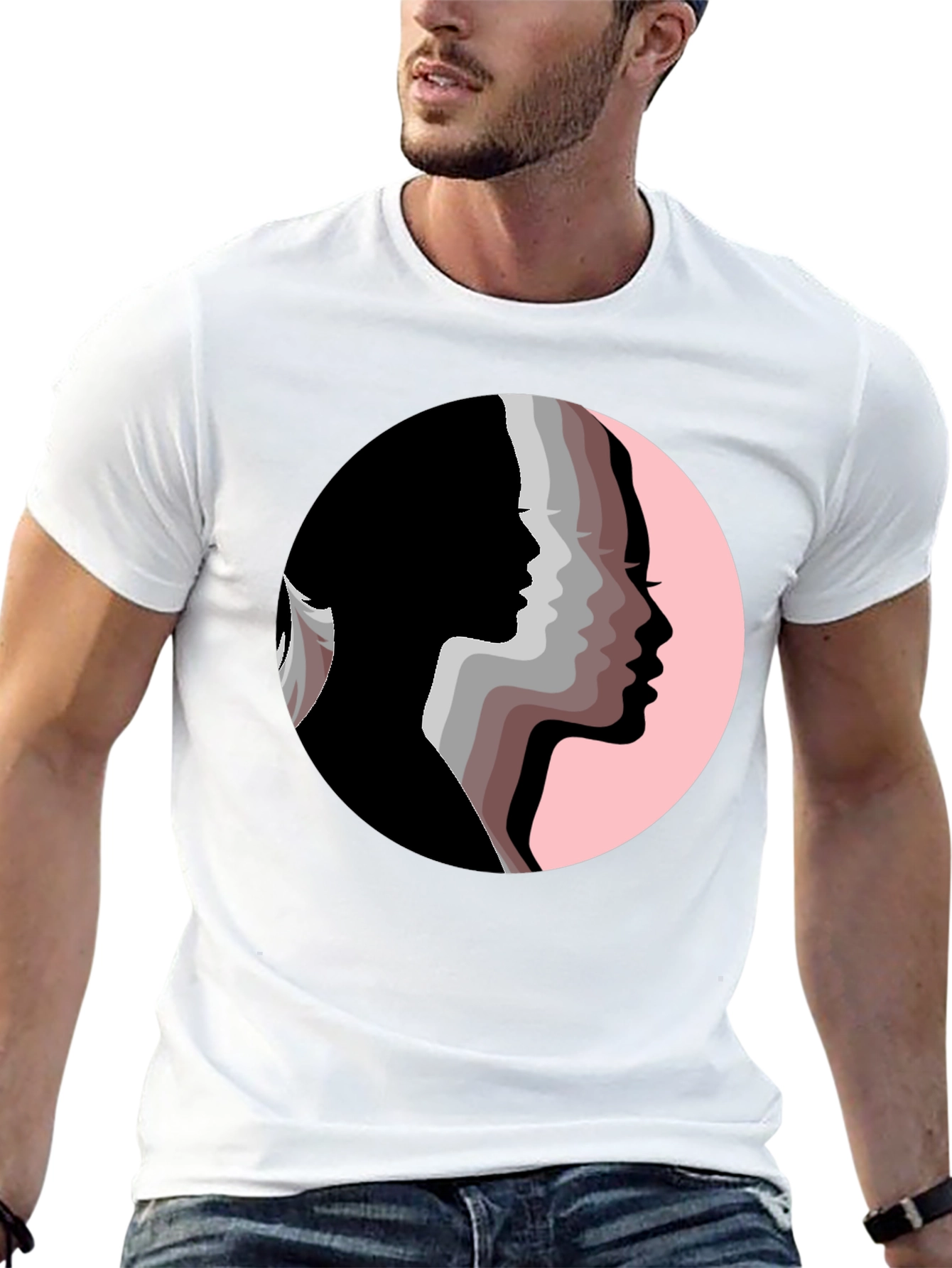 Women Silhouette T-Shirt - Black Graphic Tee - 13