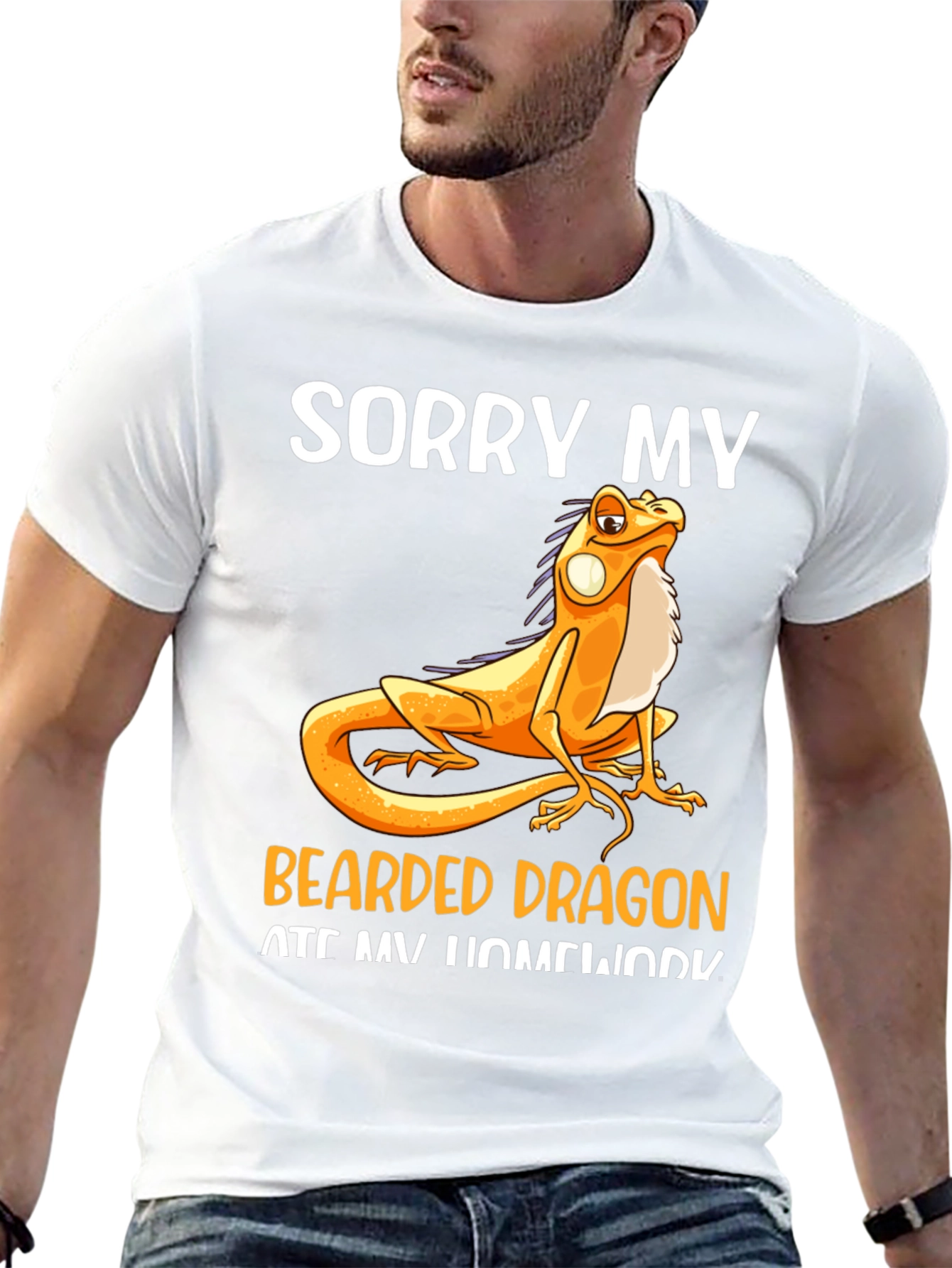 Black Bearded Dragon Ate Homework T-Shirt view 13