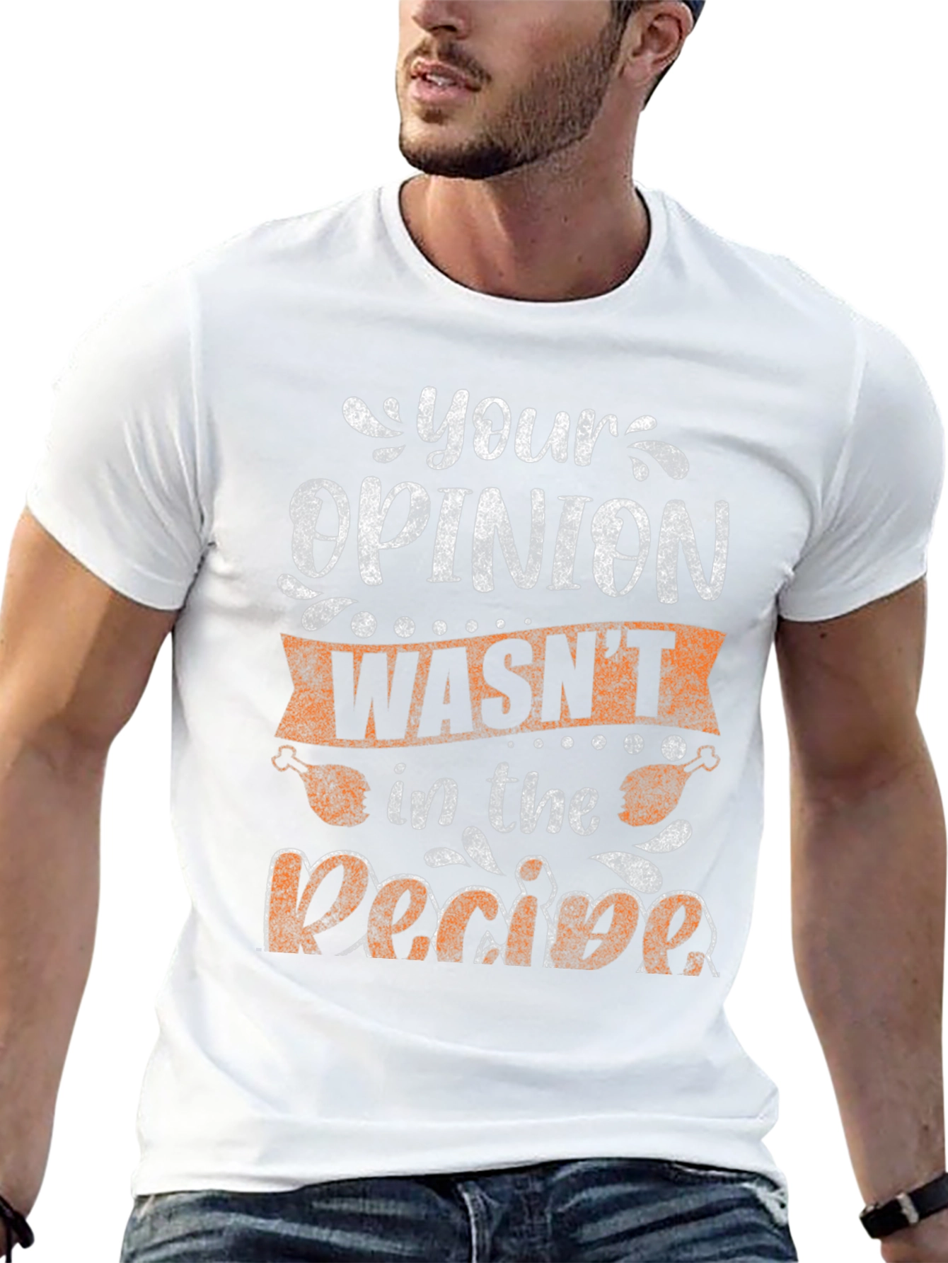 Black Funny Thanksgiving T-Shirt - Your Opinion Wasn't in the Recipe view 13