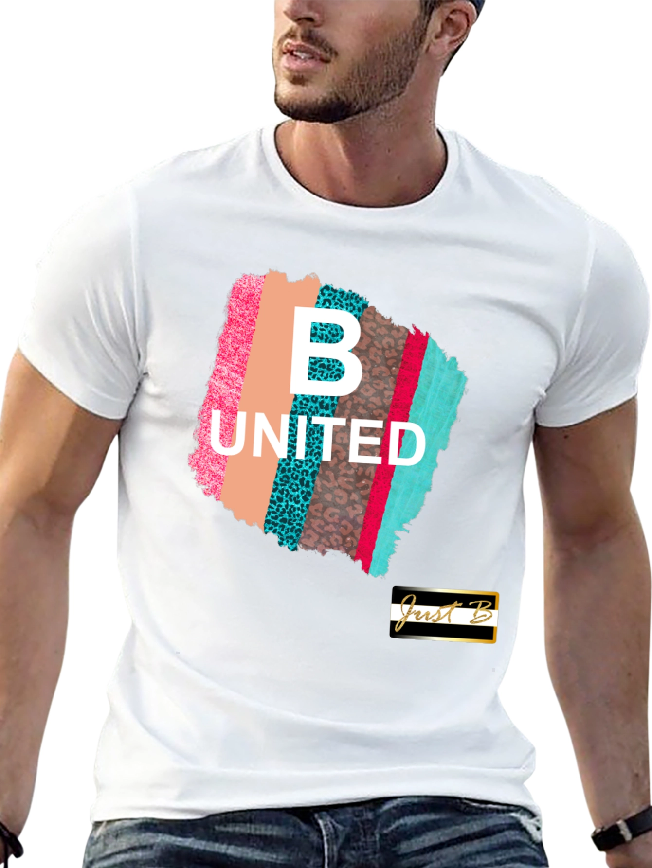 Black B United Graphic T-Shirt - Men's Short Sleeve Crew Neck view 13