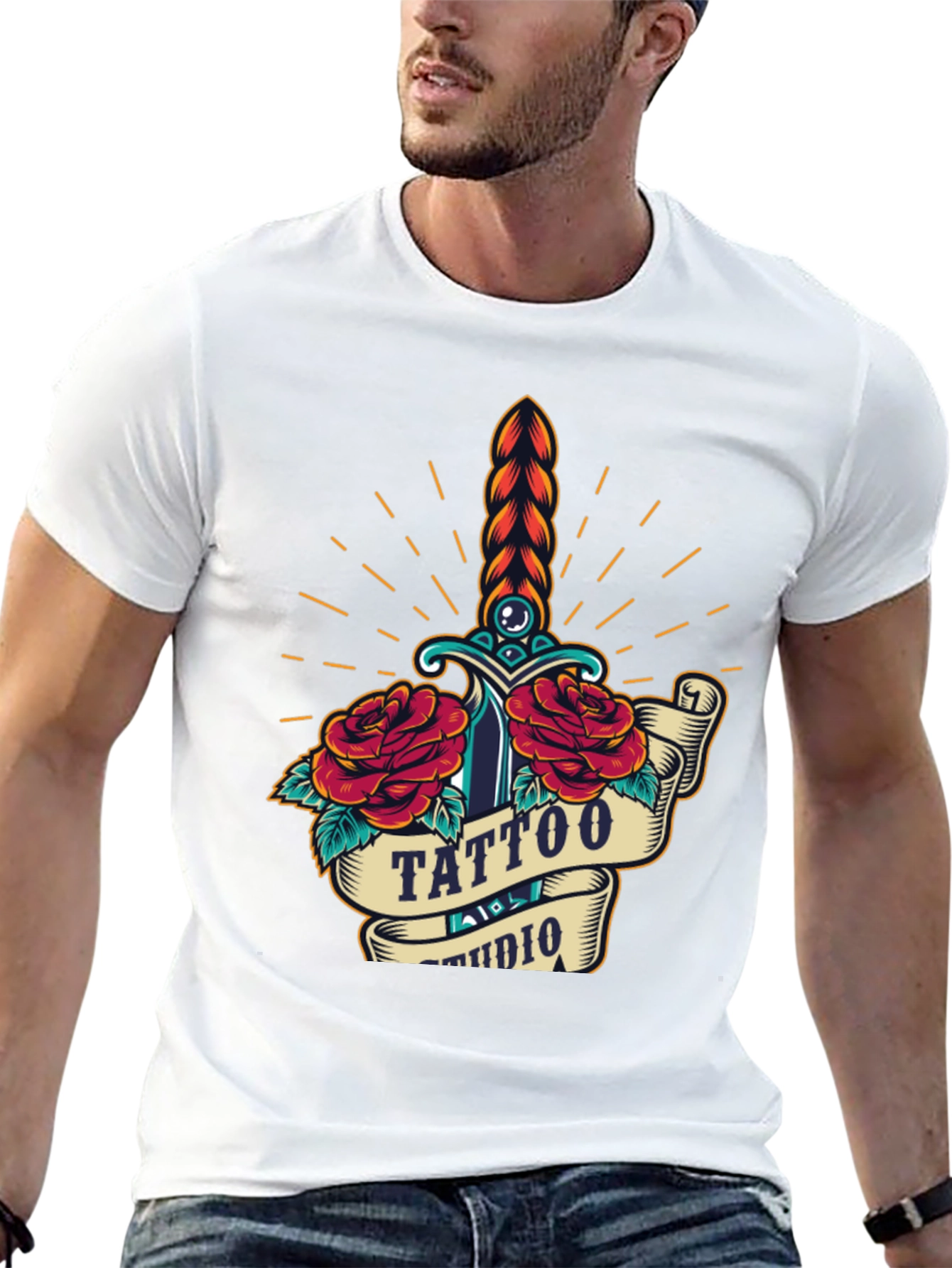 Tattoo Studio Graphic Tee - Unique Design, Casual Wear - 13