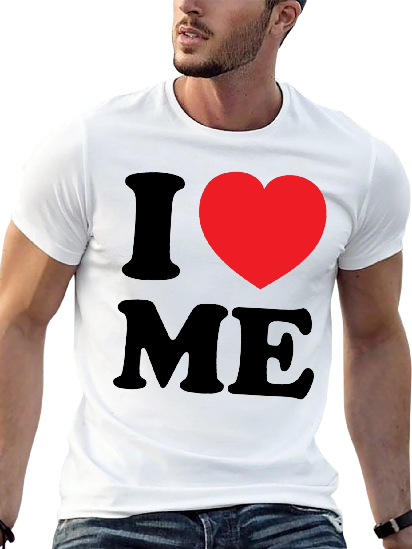 Black I Heart Me T-Shirt - Black Graphic Tee view 13