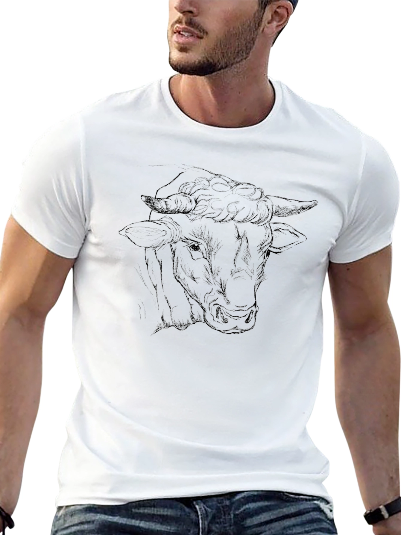 Black Bull Graphic T-Shirt - Casual Black Tee view 13