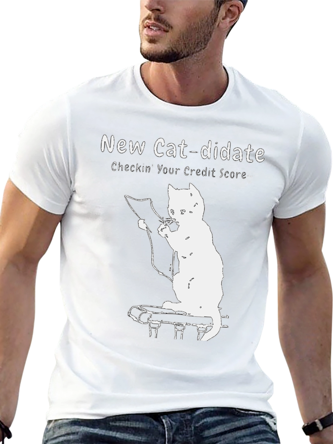 Black New Cat-didate Credit Score Tee view 13
