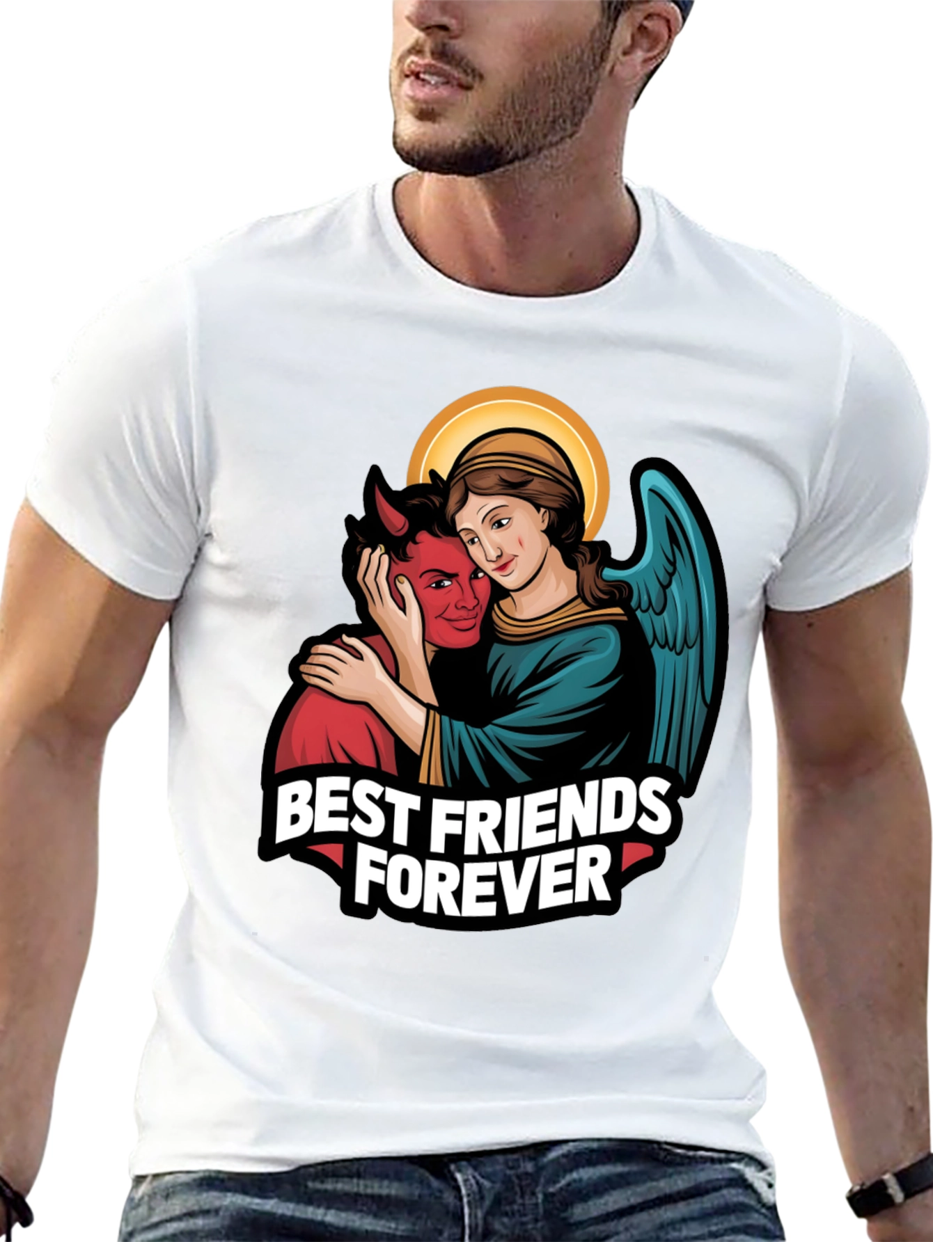 Black Best Friends Forever Graphic Tee view 13