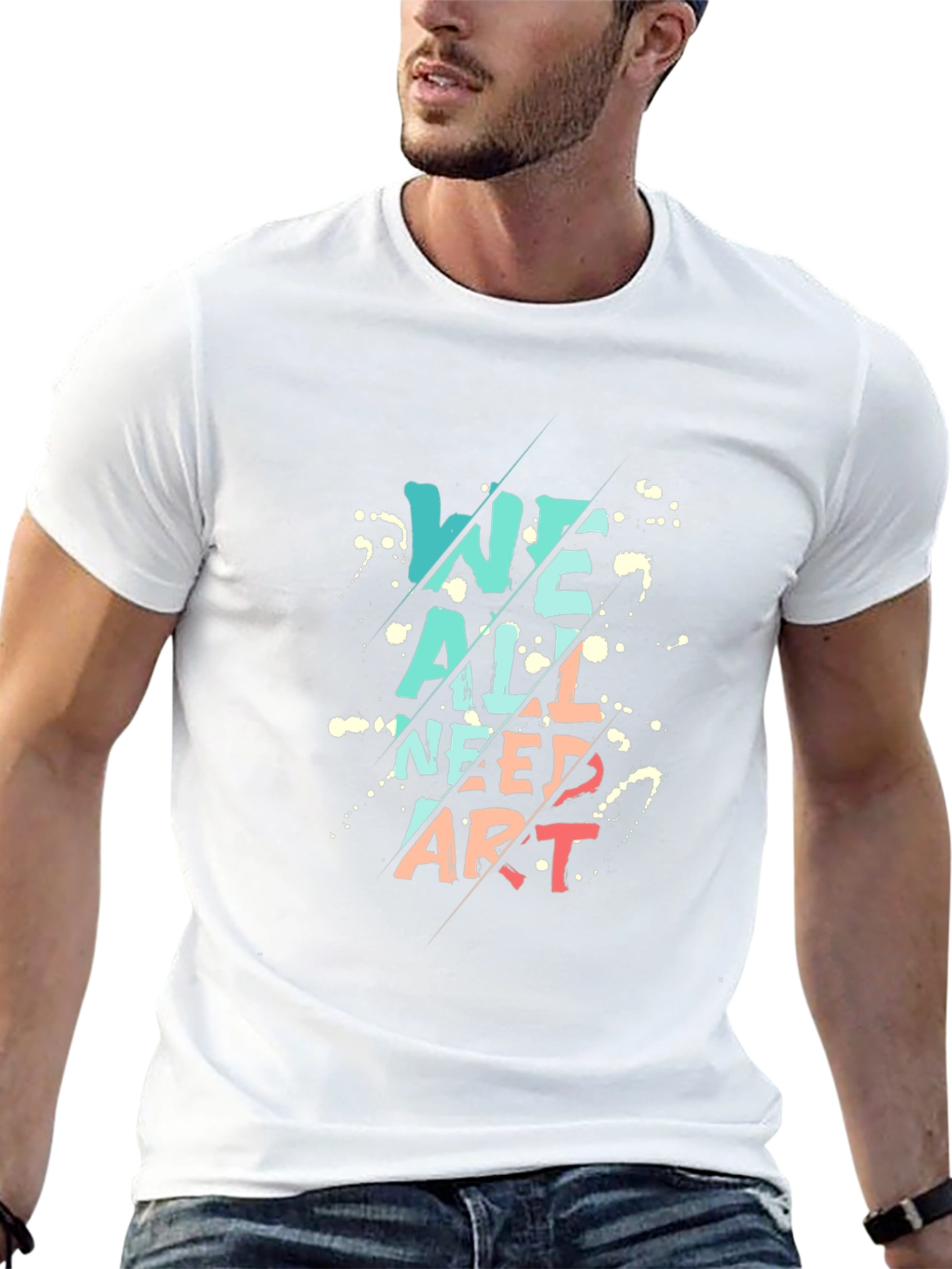 Black We All Need Art Black Graphic Tee view 13