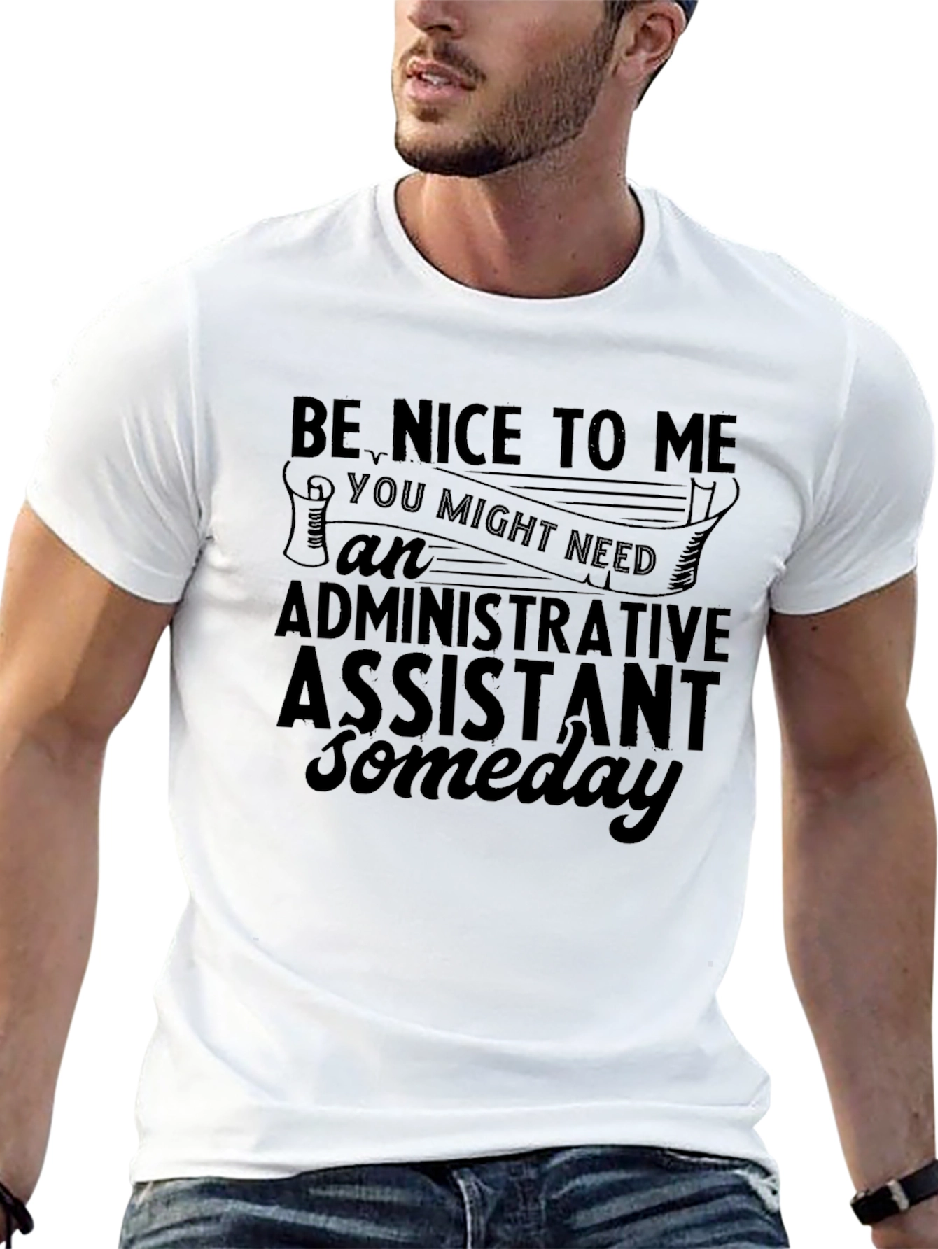 Black Funny Administrative Assistant Graphic T-Shirt view 13