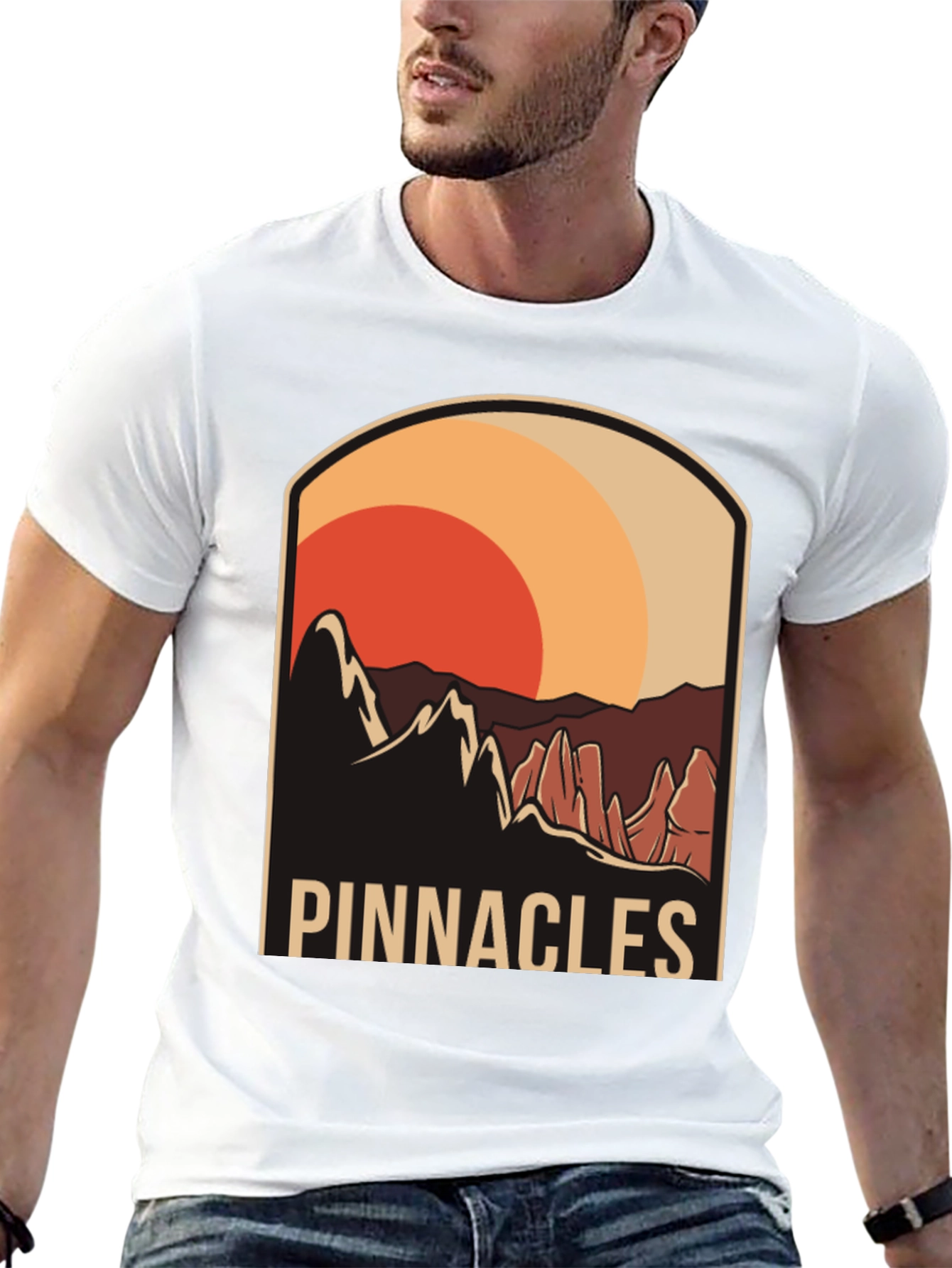 Black Pinnacles Graphic Tee - Nature Inspired Design view 13