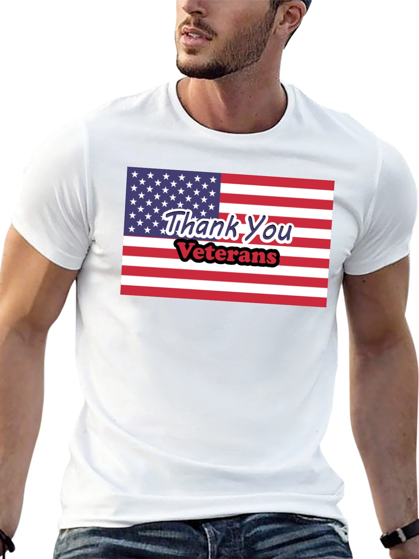 Thank You Veterans American Flag T-Shirt - 13