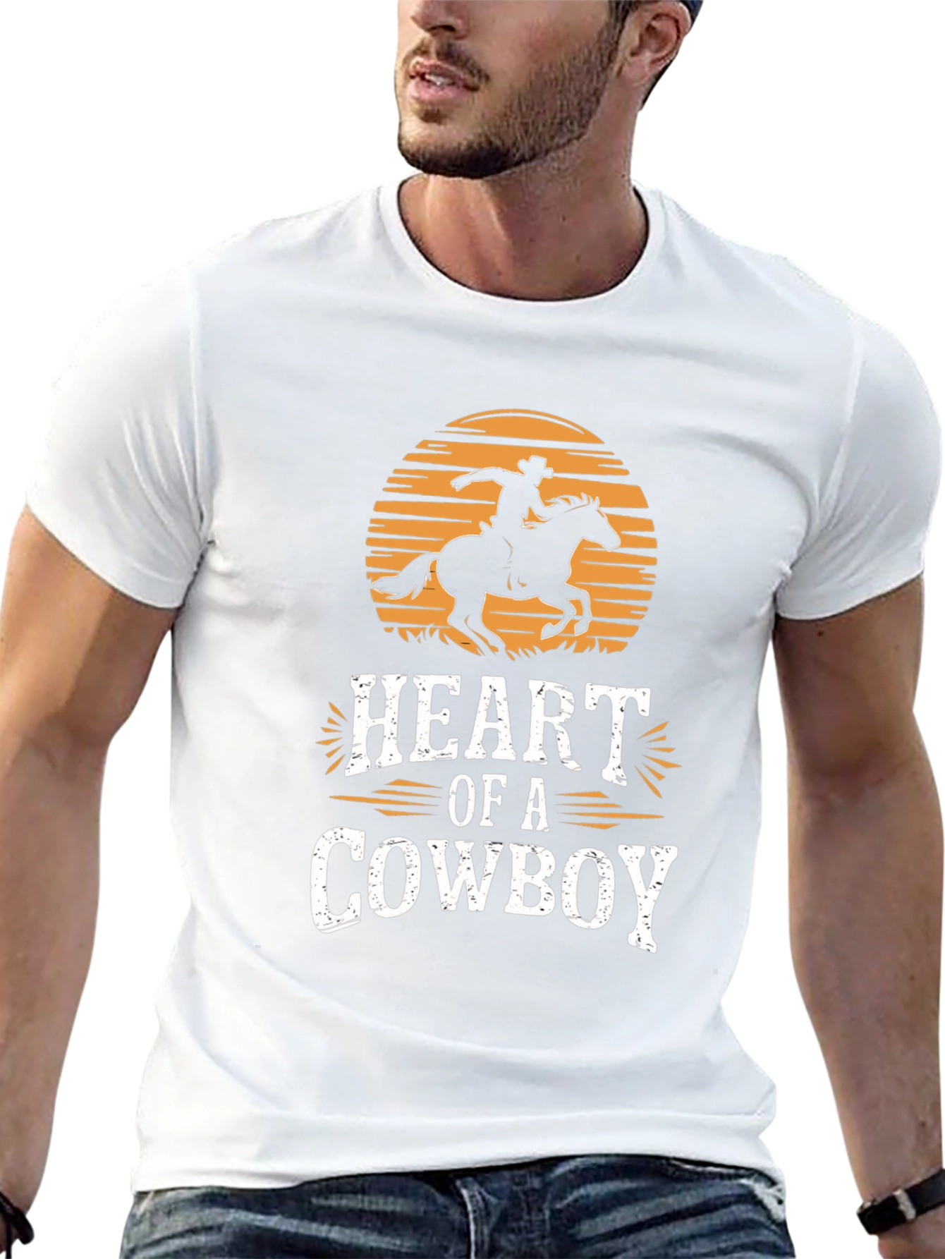 Black Heart of a Cowboy Graphic T-Shirt view 13
