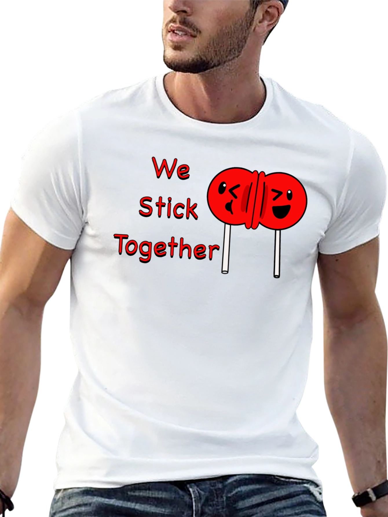 Black We Stick Together Graphic T-Shirt view 13