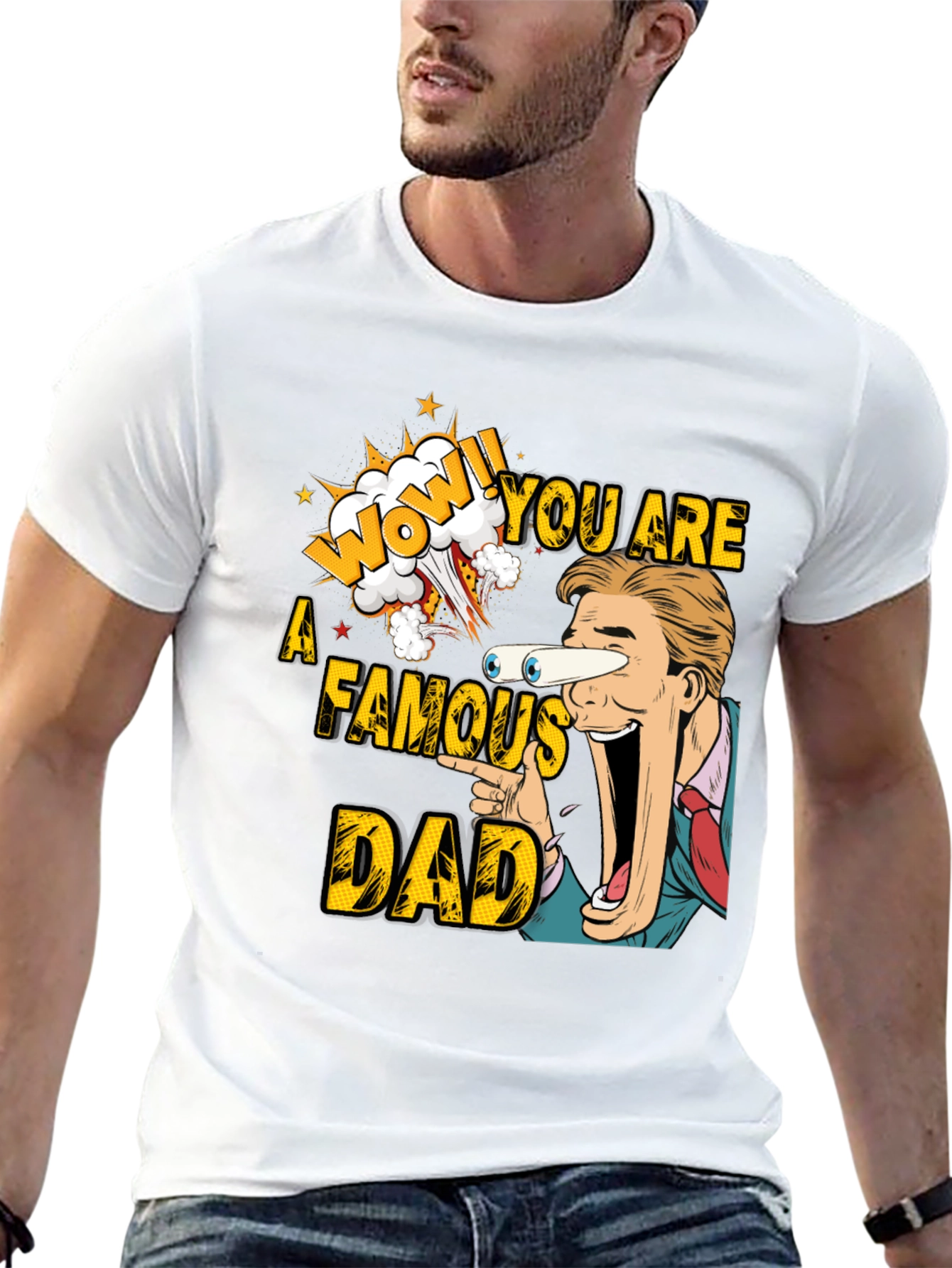 Black Funny Famous Dad T-Shirt  view 13