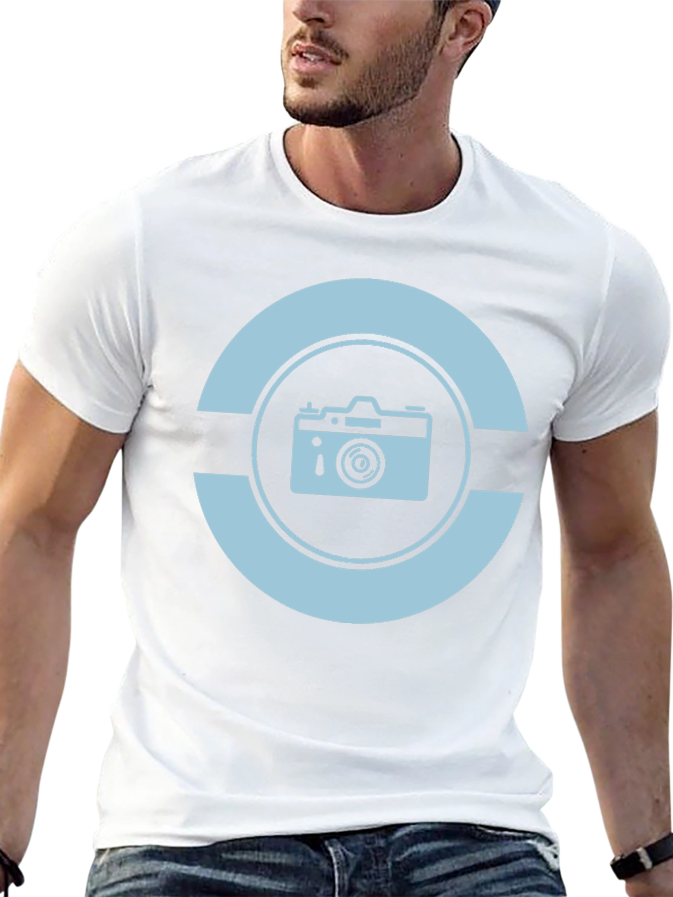 Black Retro Camera Graphic T-Shirt - Black view 13