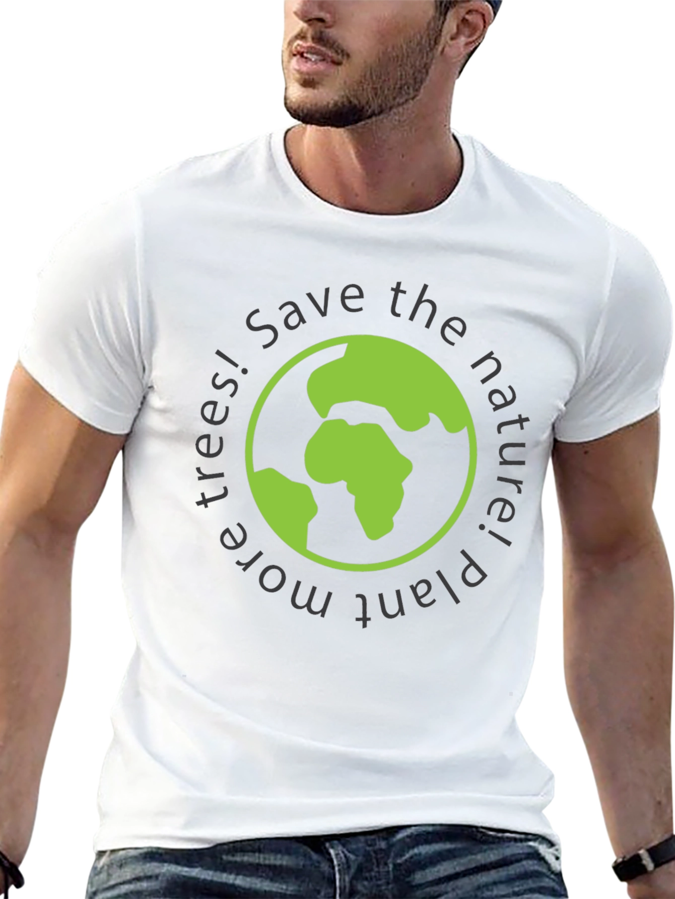 Eco-Friendly Save Nature Graphic Tee - 13