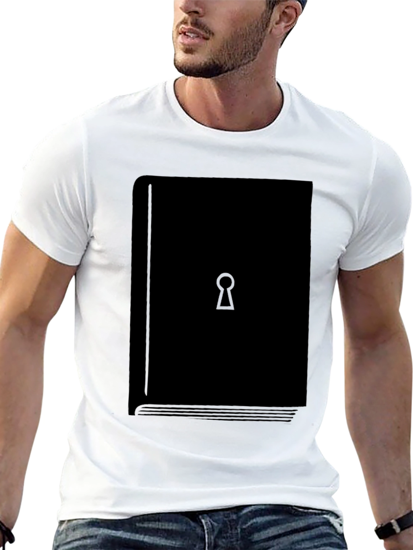 Black Mystery Book T-Shirt - Unlock Your Style! view 13