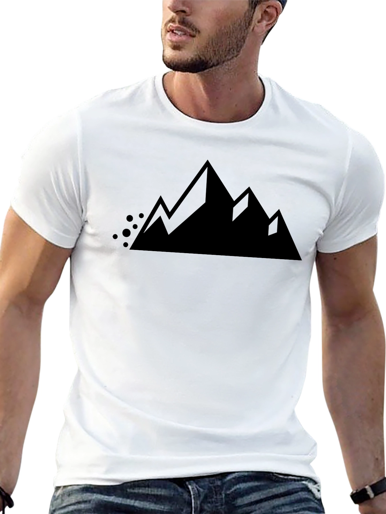 Black Mountain Graphic Tee - Black Cotton Blend view 13