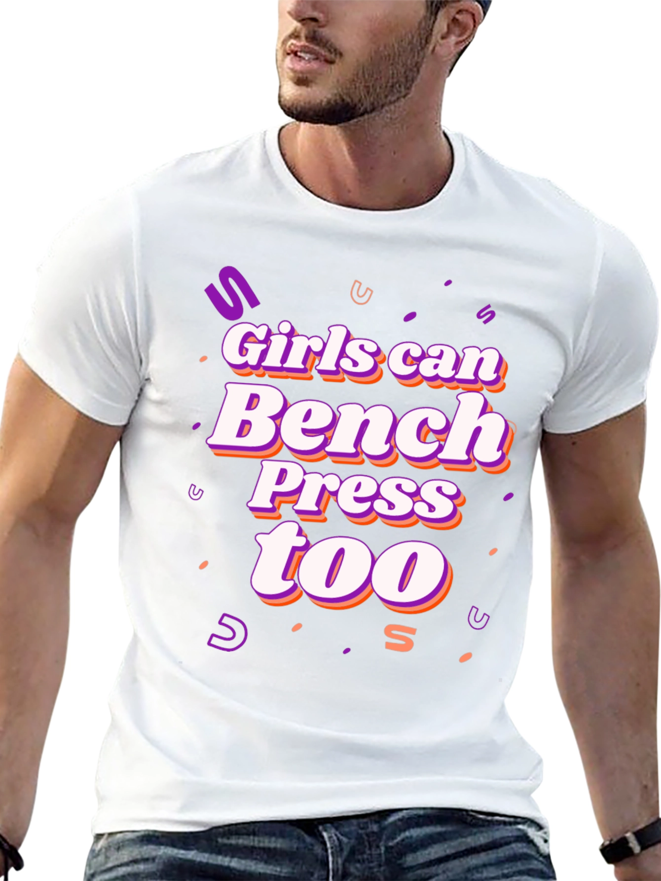 Black Girls Can Bench Press Too T-Shirt view 13