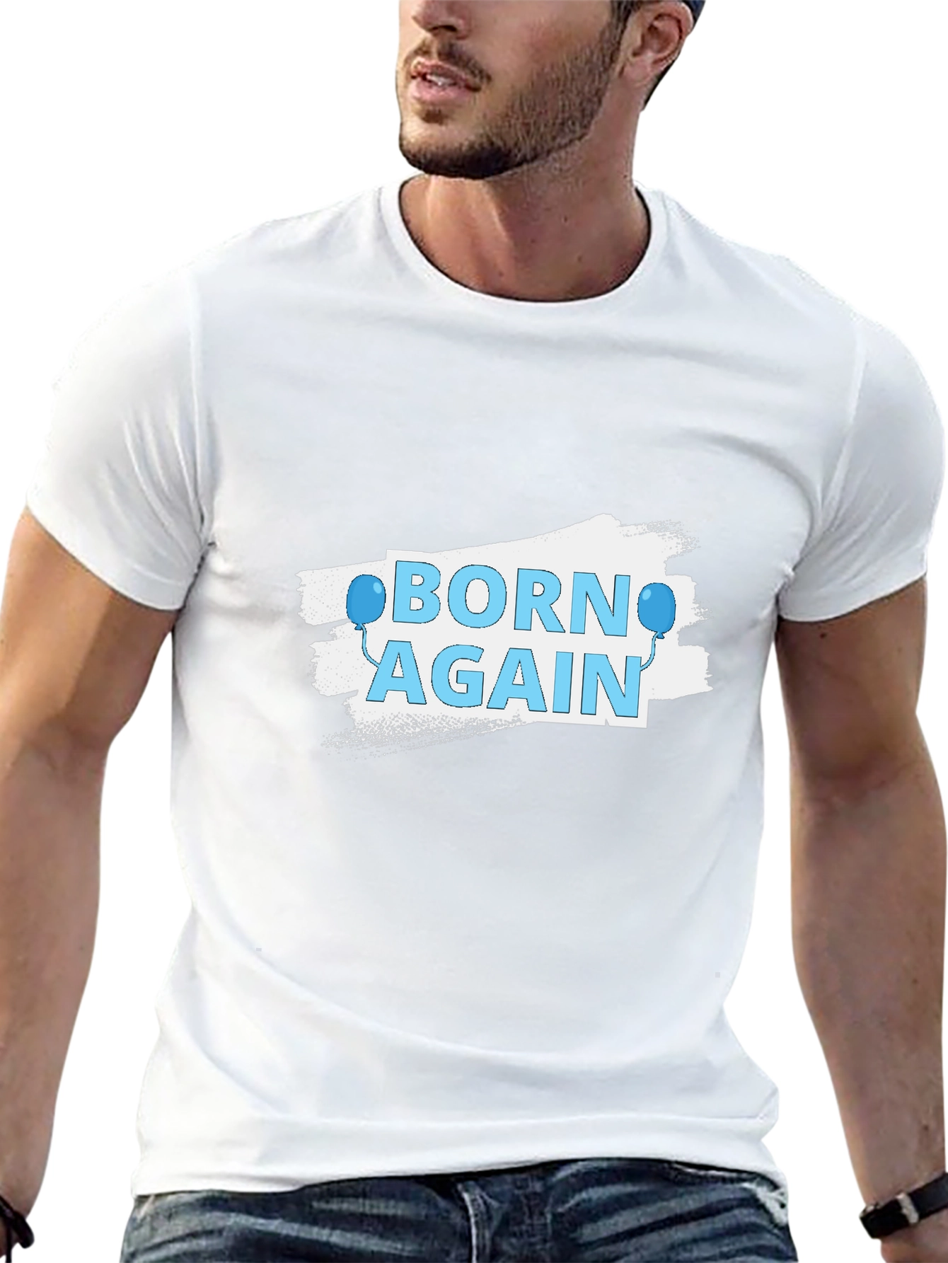 Black Born Again Graphic Tee - Stylish Christian Apparel view 13