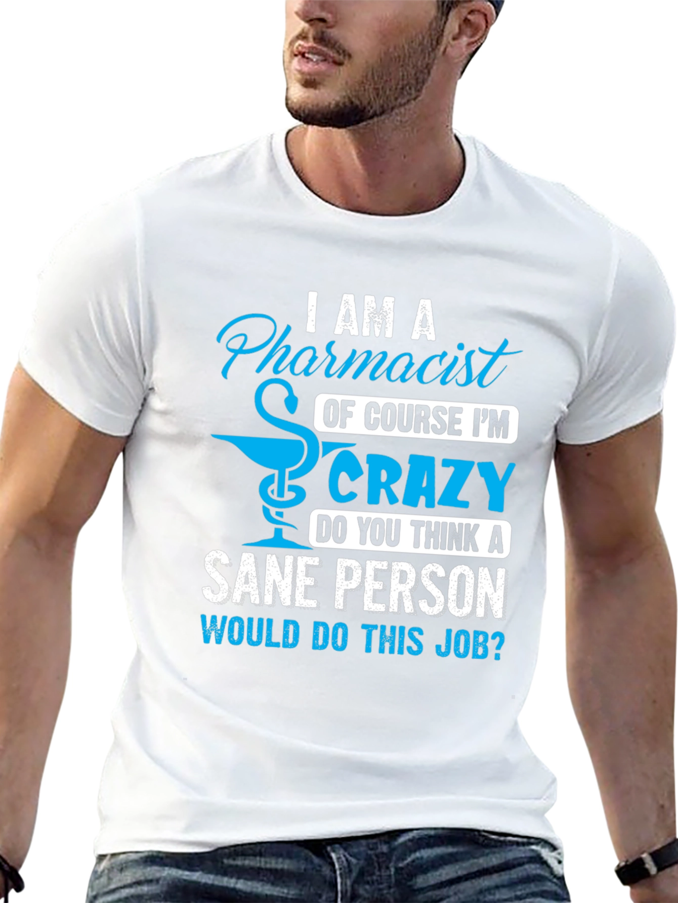 Black Pharmacist Crazy Job T-Shirt view 13